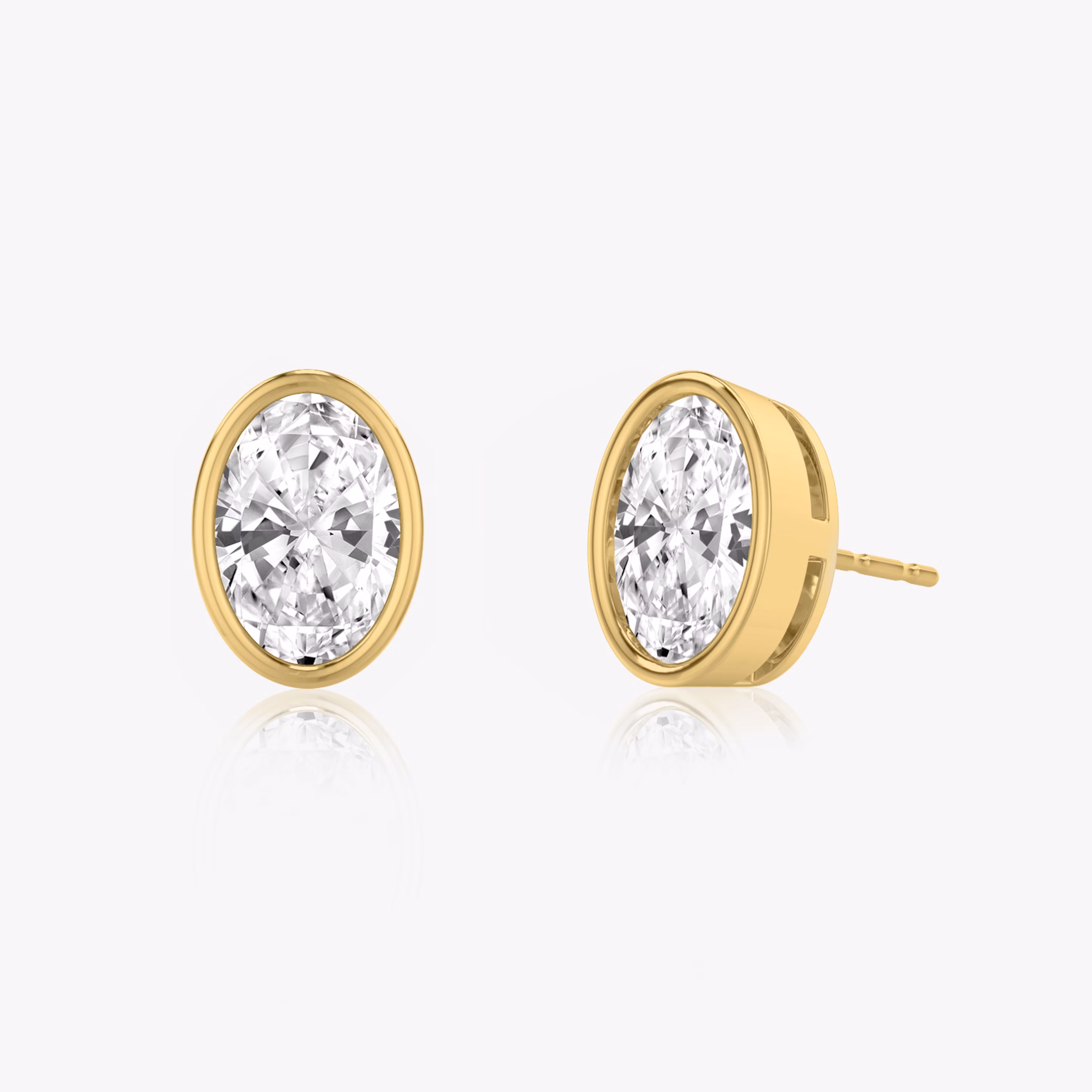Bezel Solitaire Studs