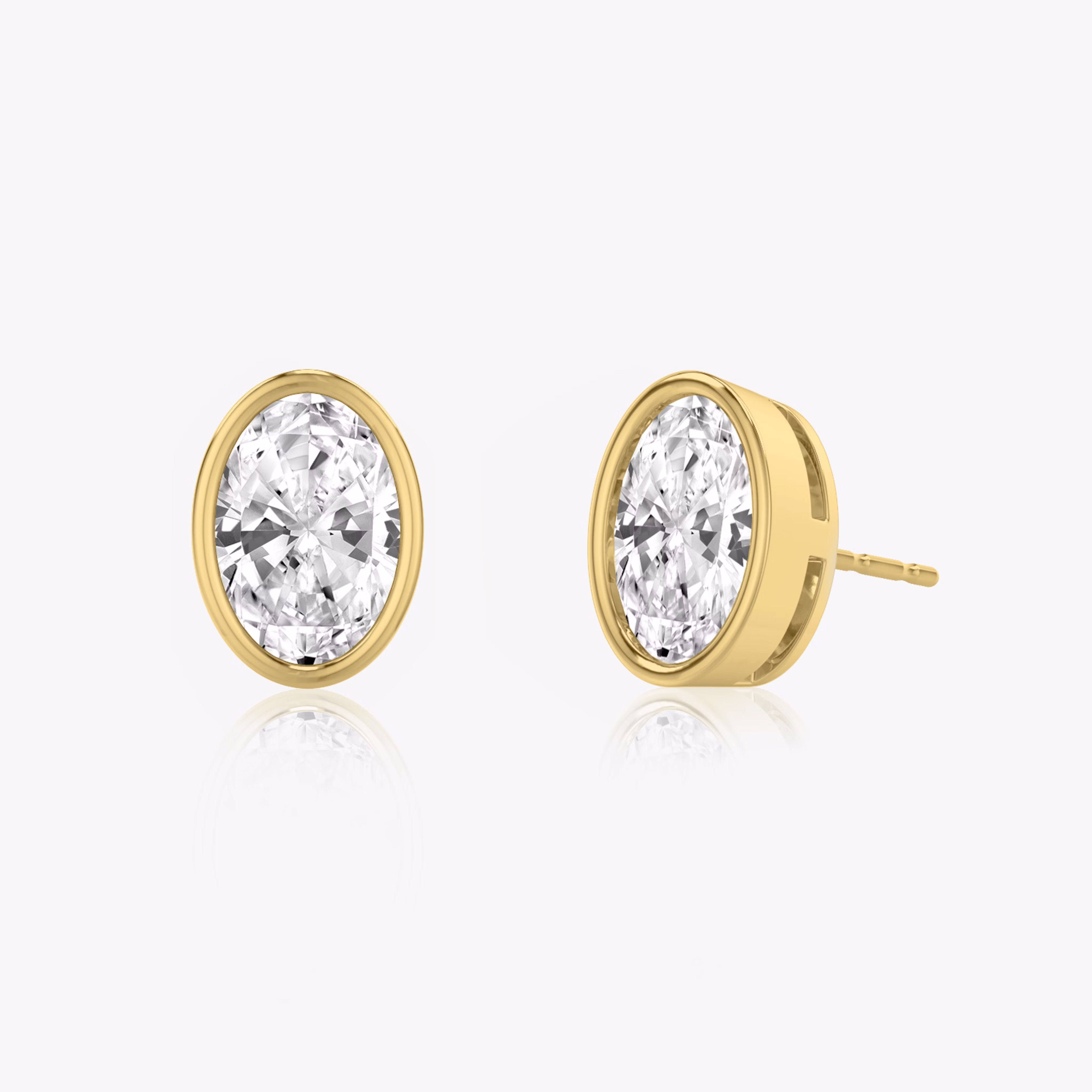 Bezel Solitaire Studs