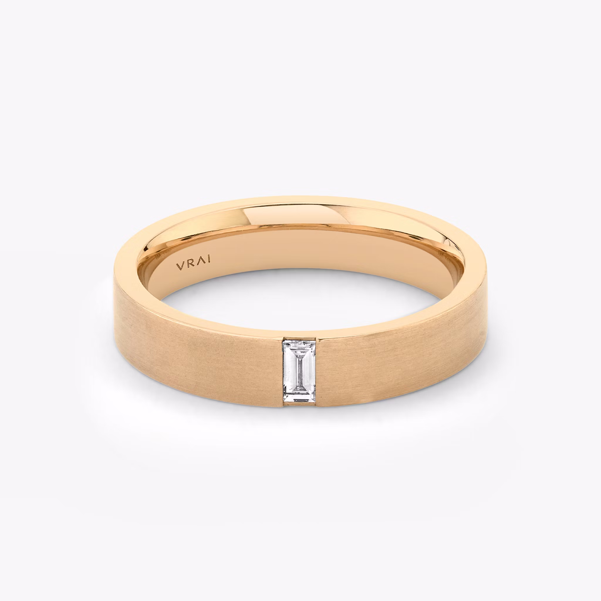 Brushed Baguette Band Baguette | Rose Gold