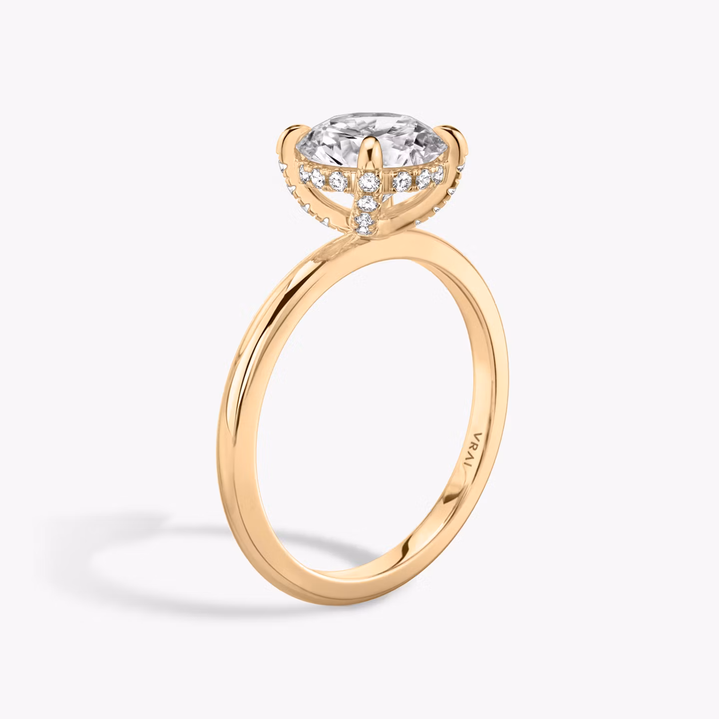 The Classic Hidden Halo Round Brilliant | Rose Gold