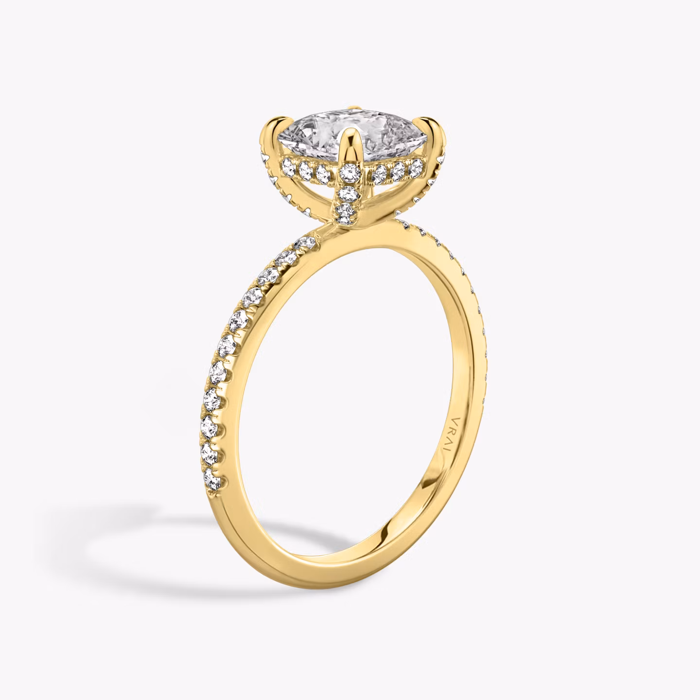 The Classic Hidden Halo Asscher | Yellow Gold