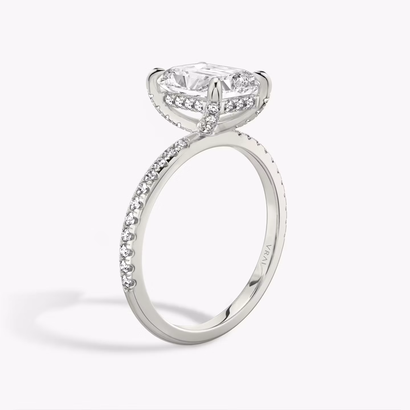 The Classic Hidden Halo Radiant | White Gold