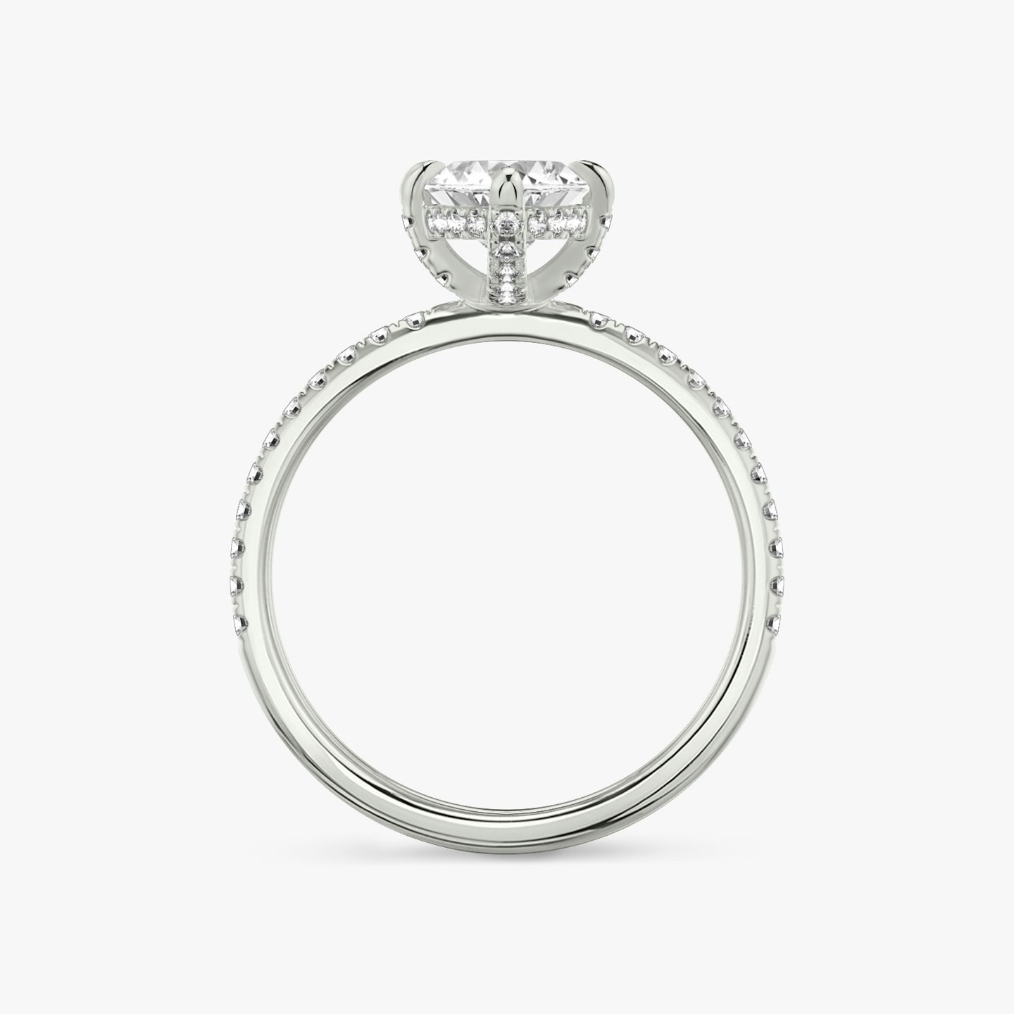 The Classic Hidden Halo | Marquise | Platinum | bandAccent: Pavé | bandWidth: standard | prongStyle: Pavé | diamondOrientation: vertical | caratWeight: other