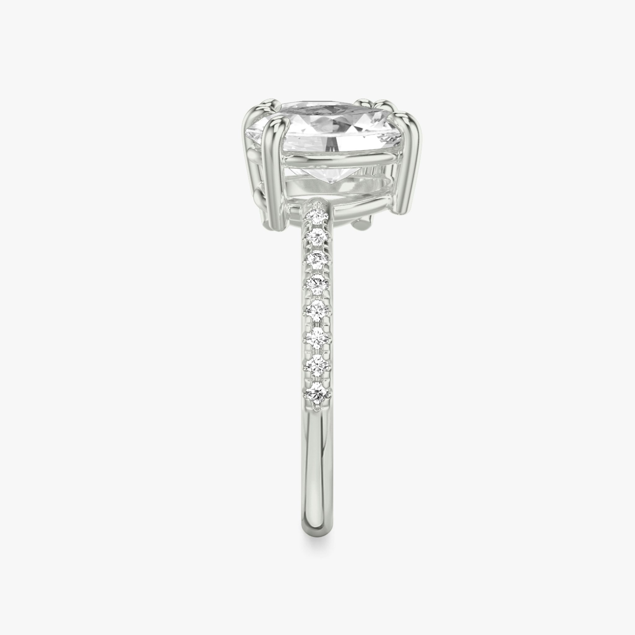 The Toi et Moi | Round Brilliant and Oval | Platinum | bandAccent: Pavé | diamondOrientation: vertical | caratWeight: other