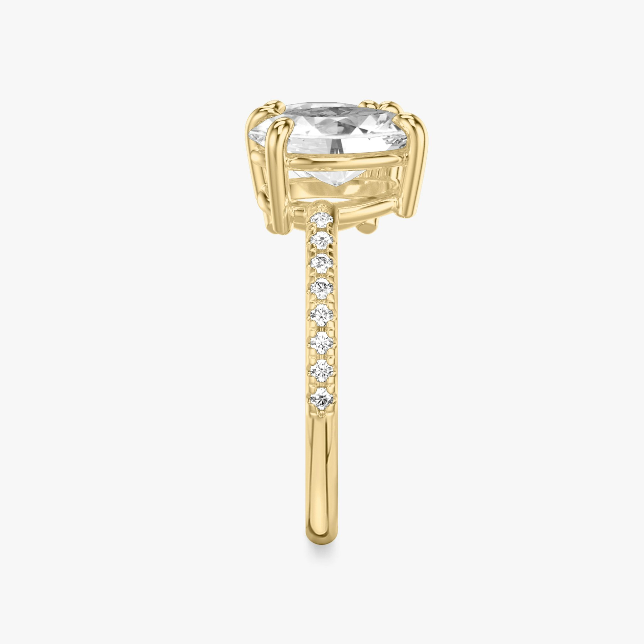 The Toi et Moi | Round Brilliant and Oval | 18k | Yellow Gold | bandAccent: Pavé | diamondOrientation: vertical | caratWeight: other