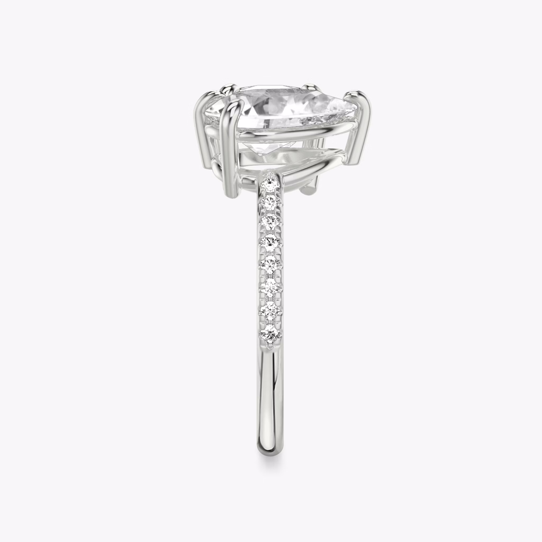 The Toi et Moi | Round Brilliant and Pear | Platinum | bandAccent: Pavé | diamondOrientation: vertical | caratWeight: other