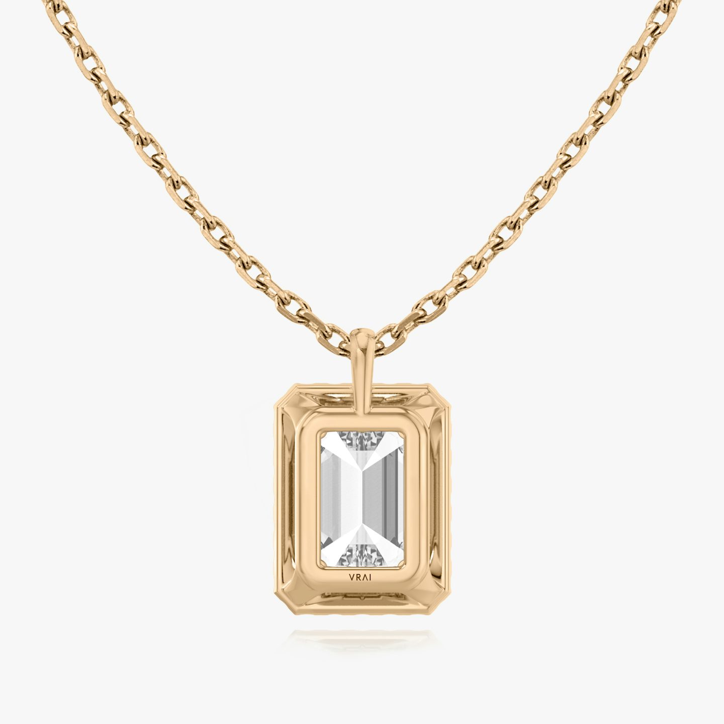 Halo Pendant | Emerald | 14k | Rose Gold | caratWeight: other