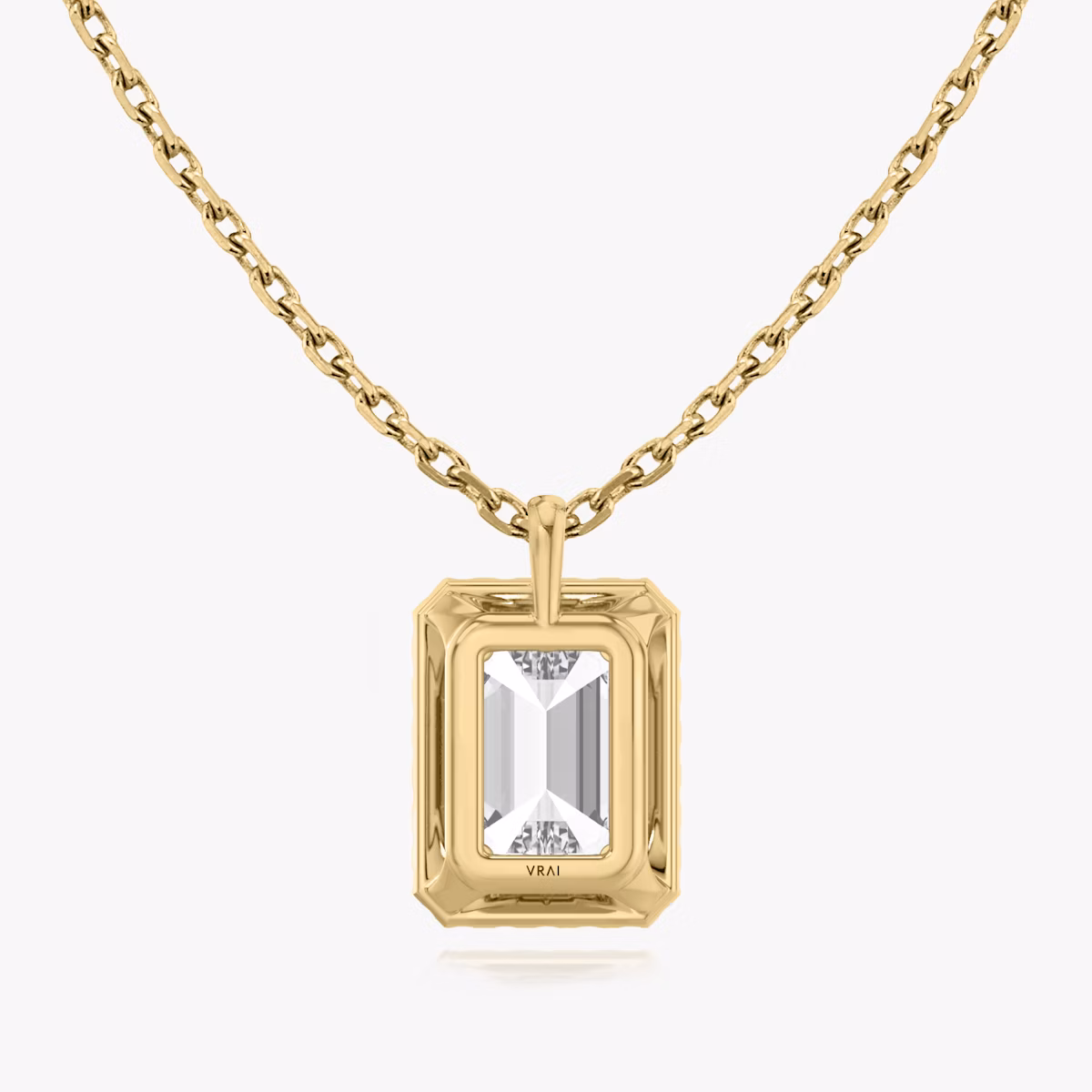 Halo Pendant | Emerald | 14k | Yellow Gold | caratWeight: 0.50ct