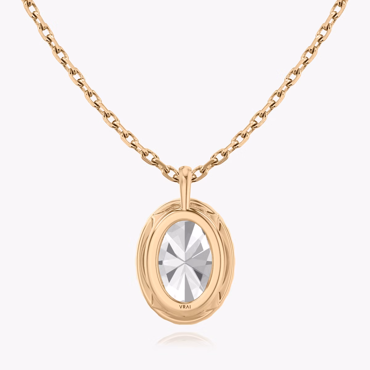 Halo Pendant | Oval | 14k | Rose Gold | caratWeight: 0.50ct