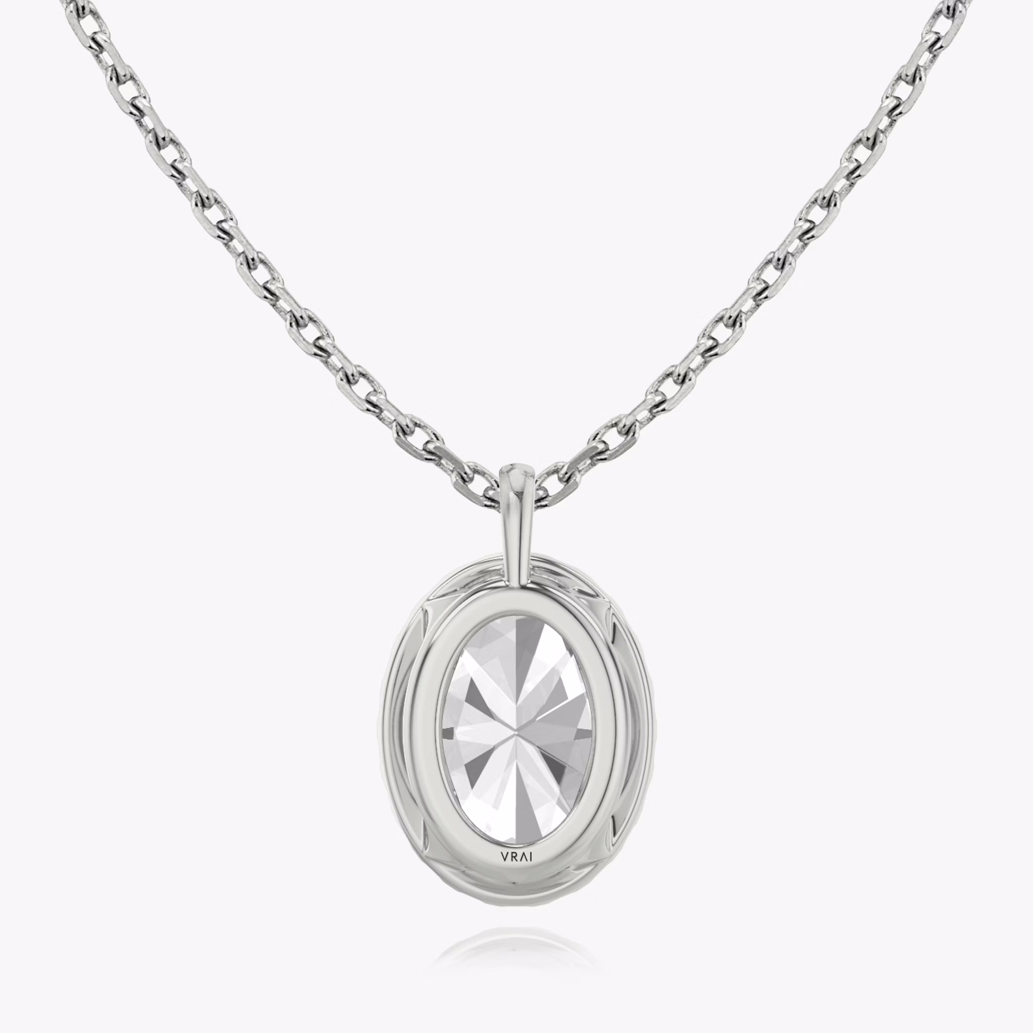 Halo Pendant | Oval | 14k | White Gold | caratWeight: 0.75ct