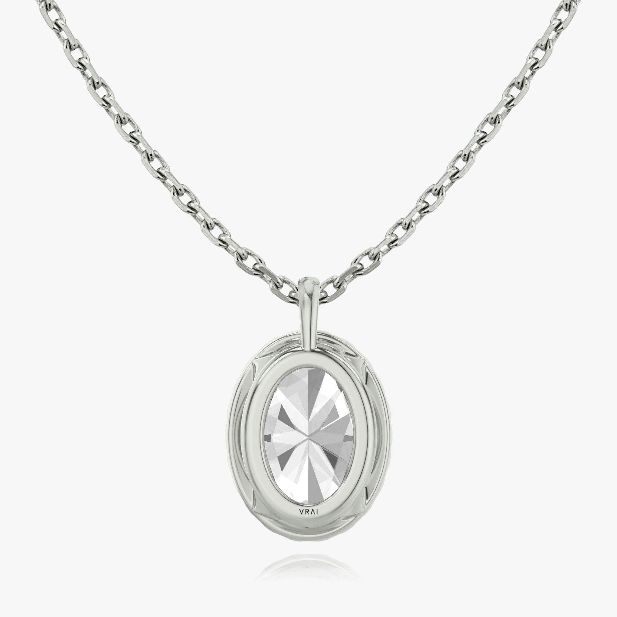 Halo Pendant | Oval | 14k | White Gold | caratWeight: 0.75ct