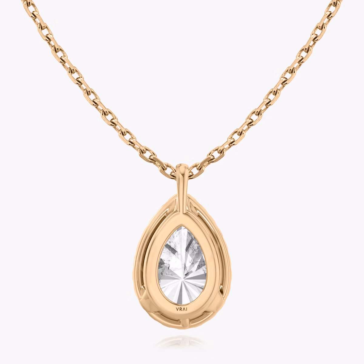 Halo Pendant | Pear | 14k | Rose Gold | caratWeight: 0.50ct