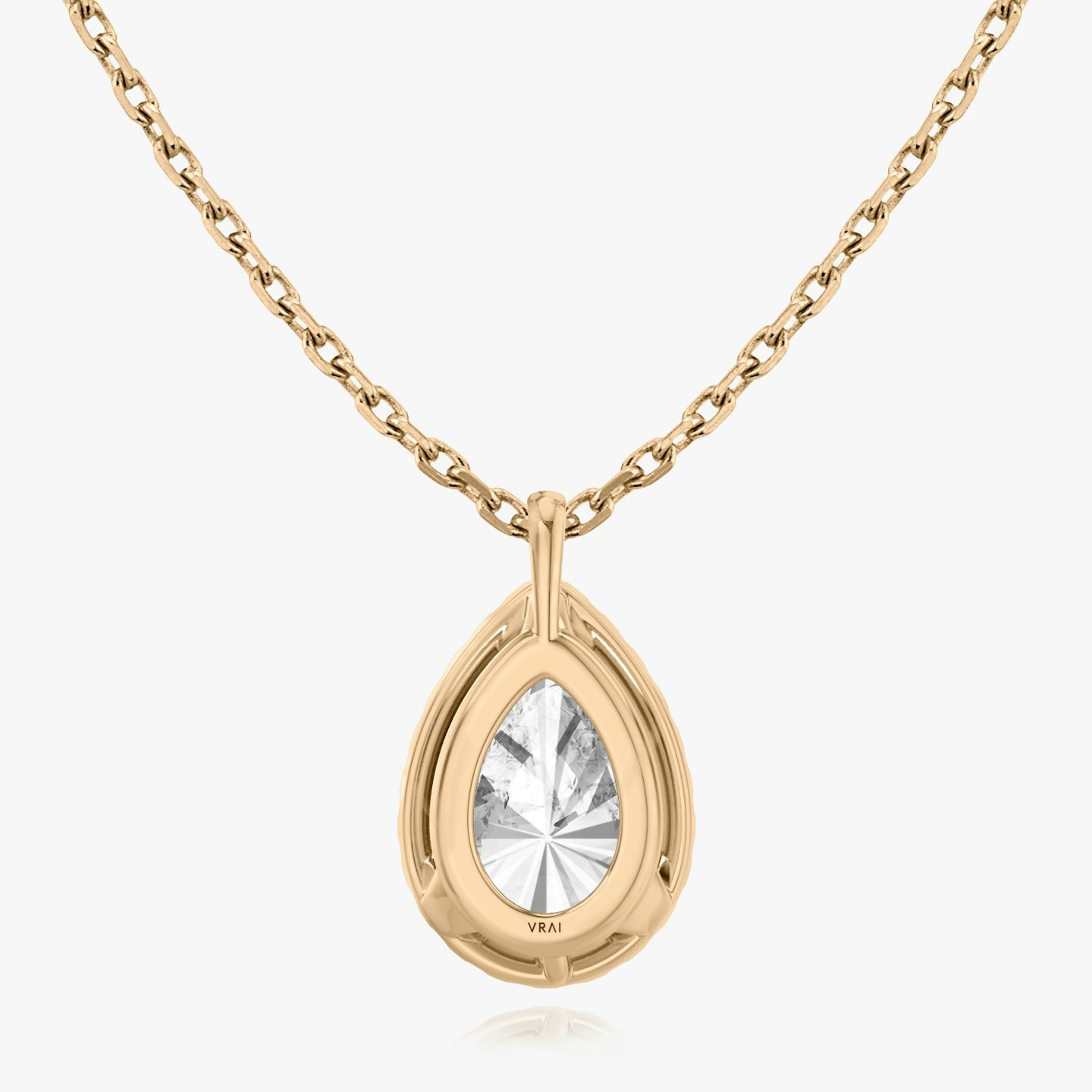 Halo Pendant | Pear | 14k | Rose Gold | caratWeight: 0.25ct