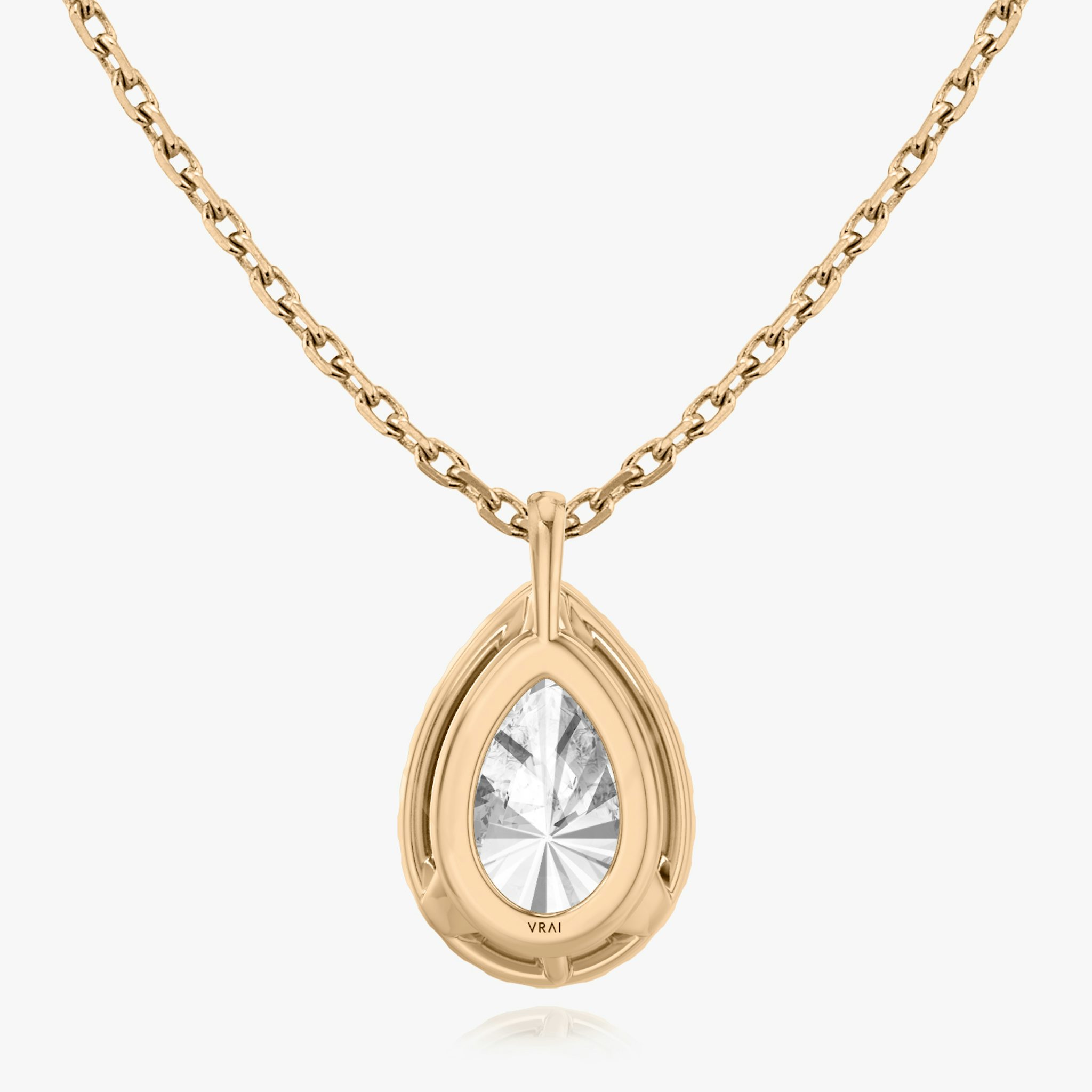 Halo Pendant | Pear | 14k | Rose Gold | caratWeight: 0.50ct