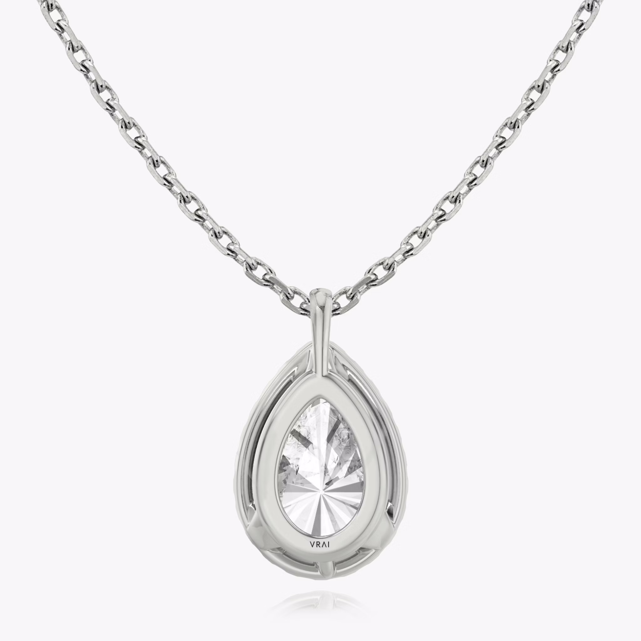 Halo Pendant | Pear | 14k | White Gold | caratWeight: other