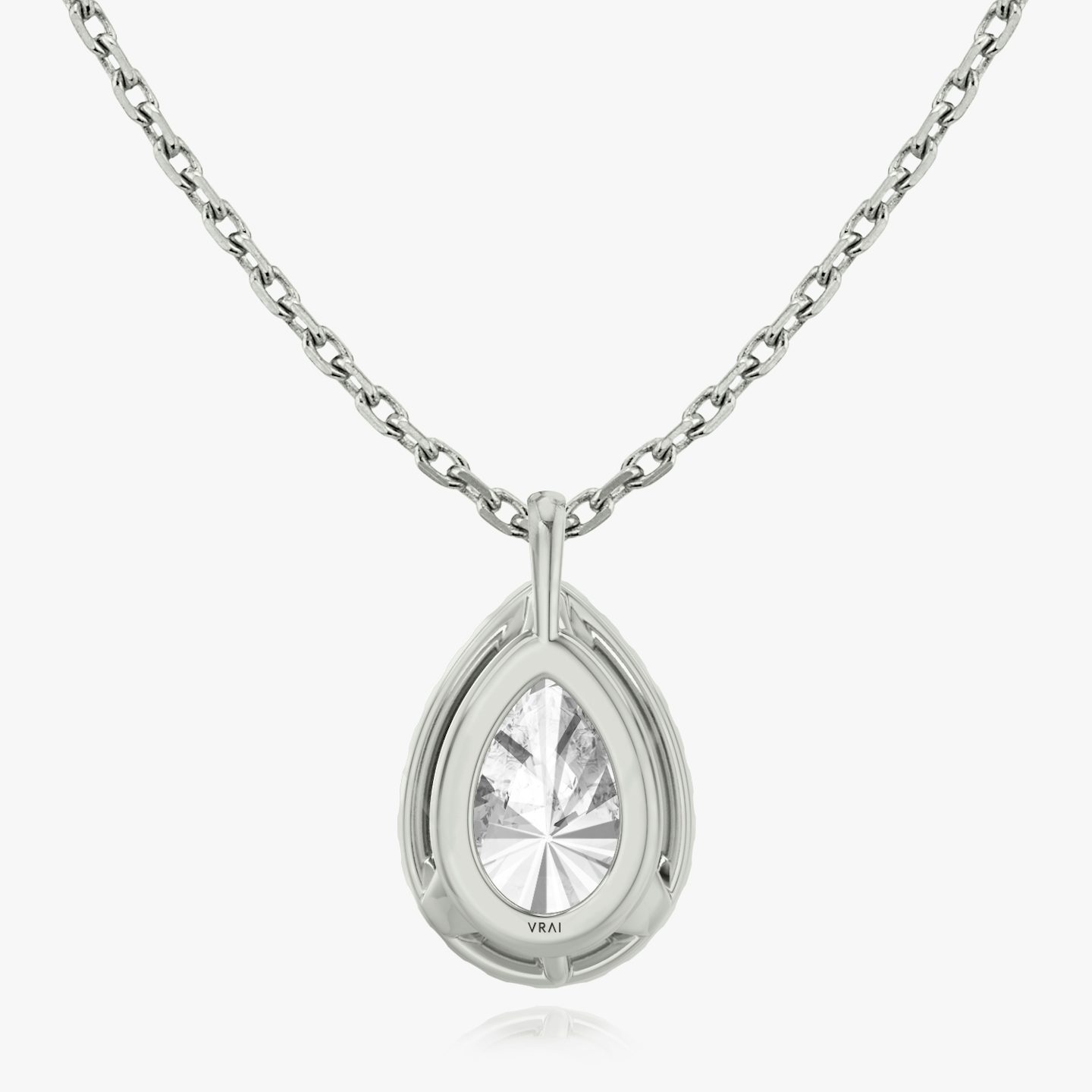 Halo Pendant | Pear | 14k | White Gold | caratWeight: other