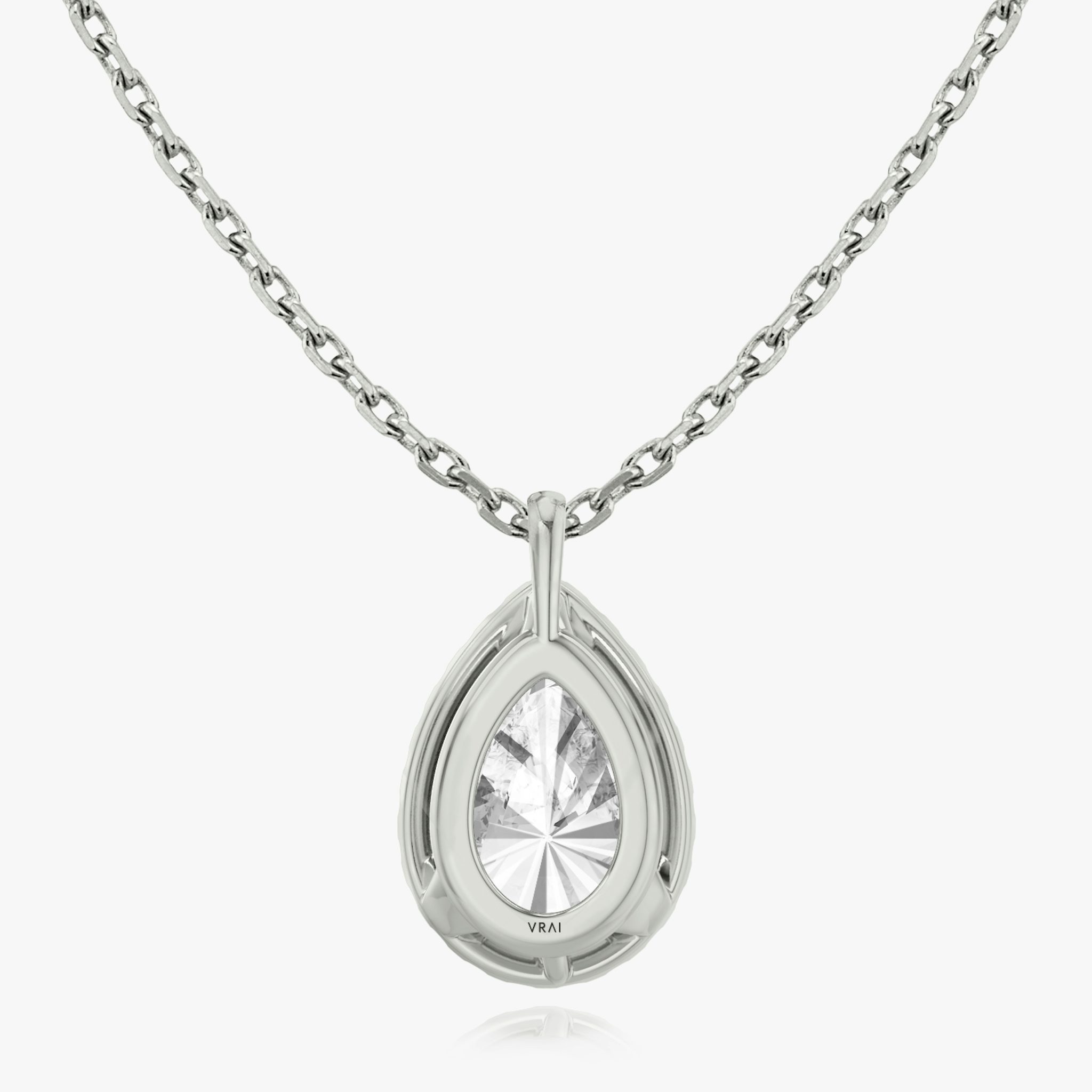 Halo Pendant | Pear | 14k | White Gold | caratWeight: other