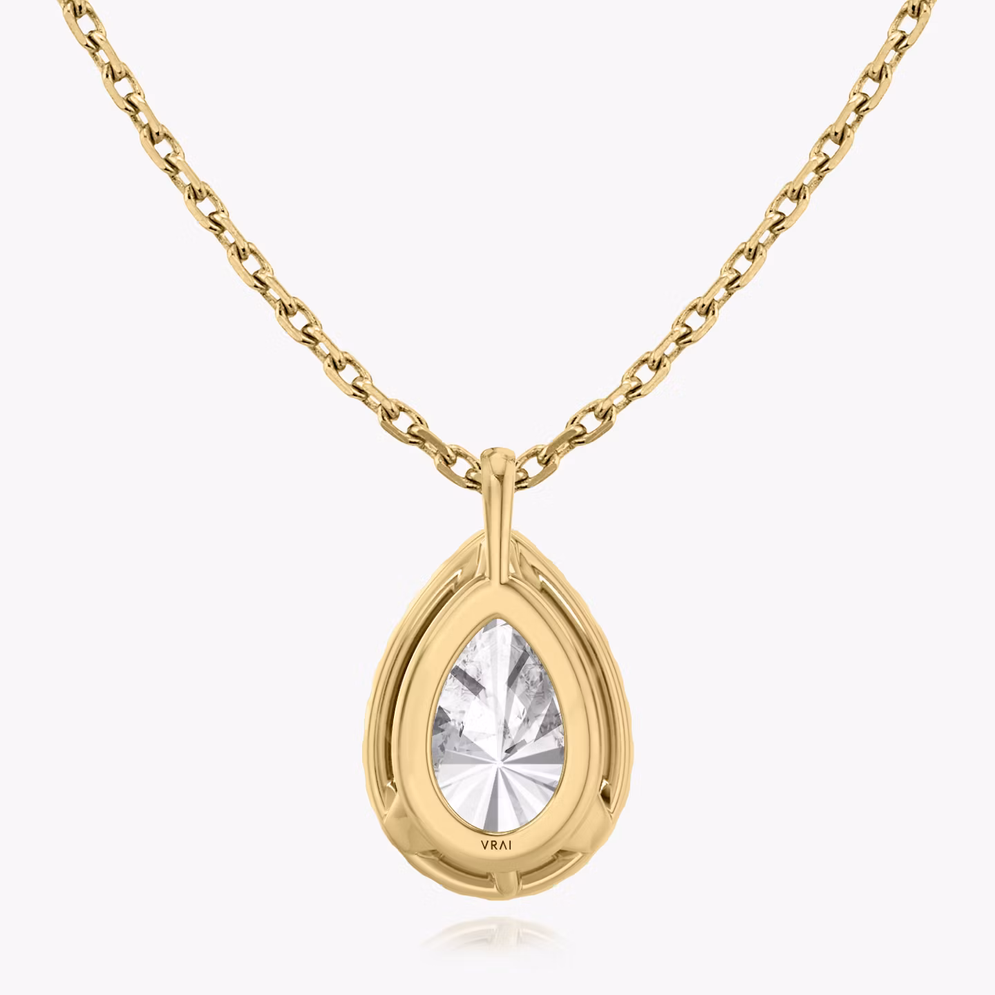 Halo Pendant | Pear | 14k | Yellow Gold | caratWeight: 0.25ct