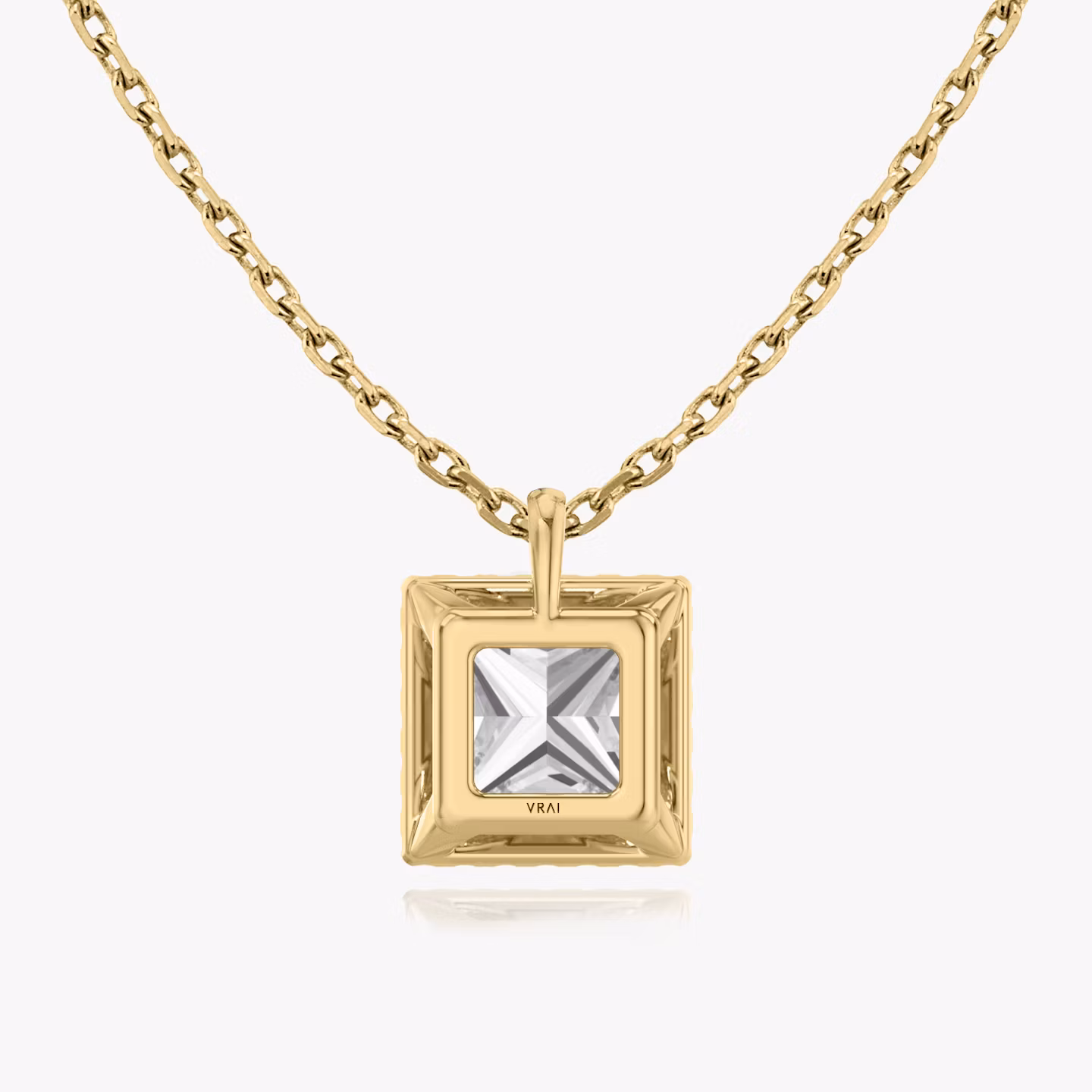 Halo Pendant | Princess | 14k | Yellow Gold | caratWeight: 0.25ct