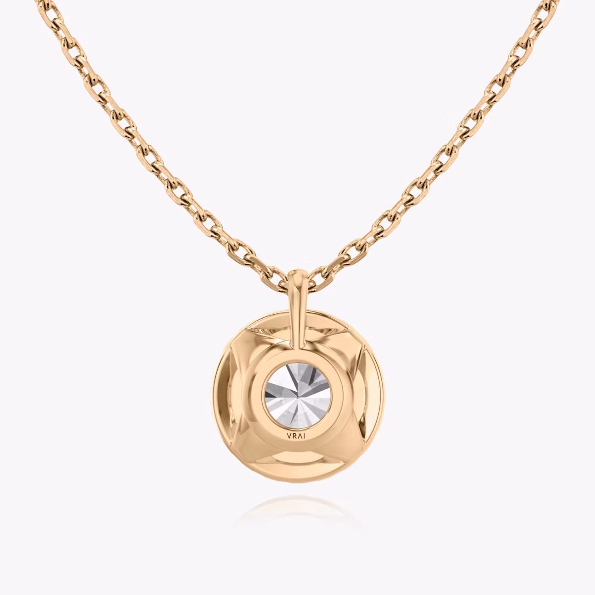 Halo Pendant | Round Brilliant | 14k | Rose Gold | caratWeight: 0.50ct