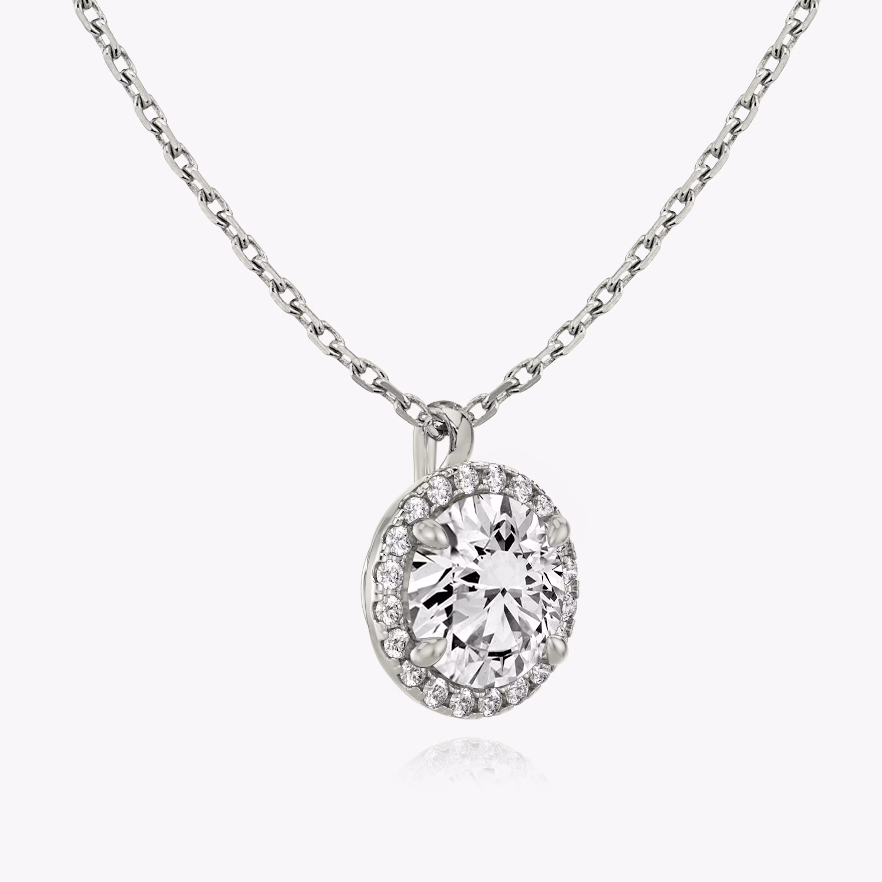 Round Halo Pendant