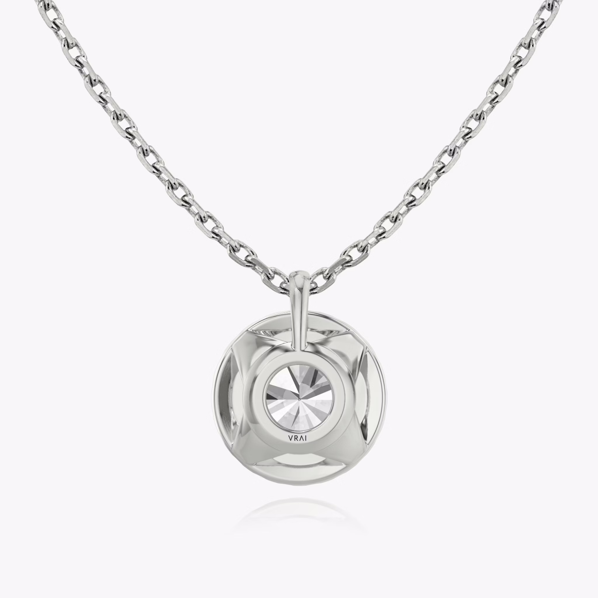 Halo Pendant | Round Brilliant | 14k | White Gold | caratWeight: 0.50ct