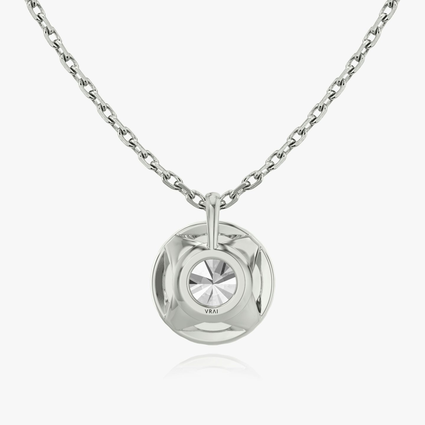 Halo Pendant | Round Brilliant | 14k | White Gold | caratWeight: 0.25ct