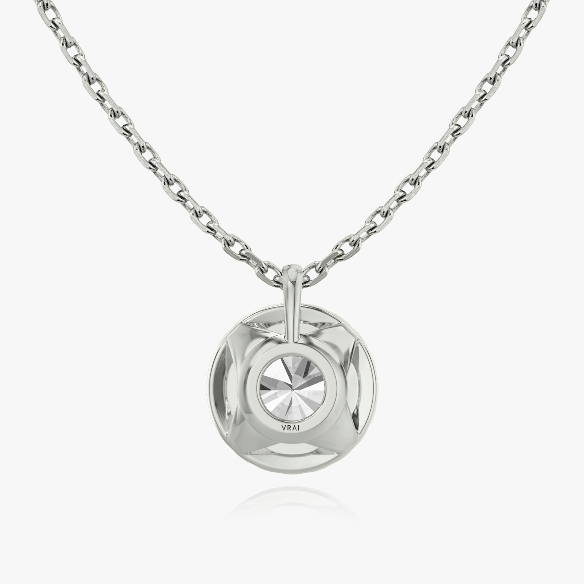 Halo Pendant | Round Brilliant | 14k | White Gold | caratWeight: 0.50ct