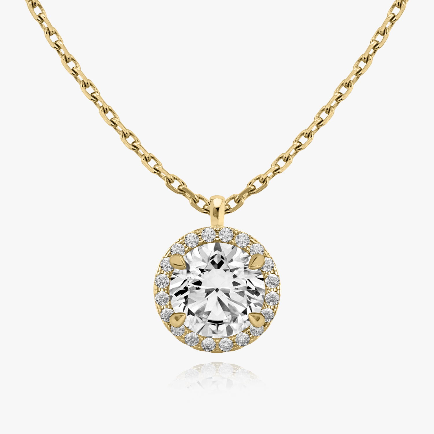 Yellow high quality Round Pendant Necklace