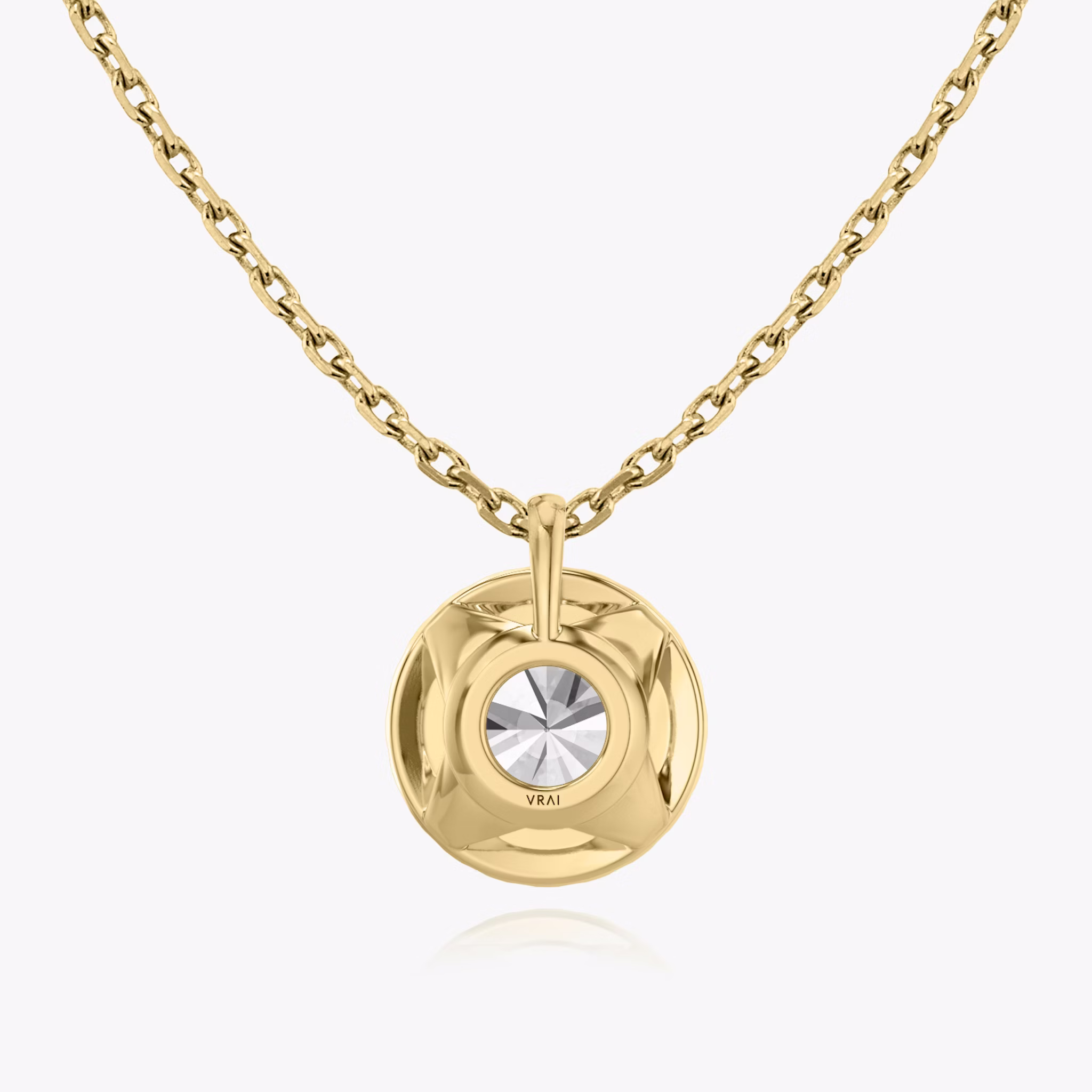 Halo Pendant | Round Brilliant | 14k | Yellow Gold | caratWeight: other