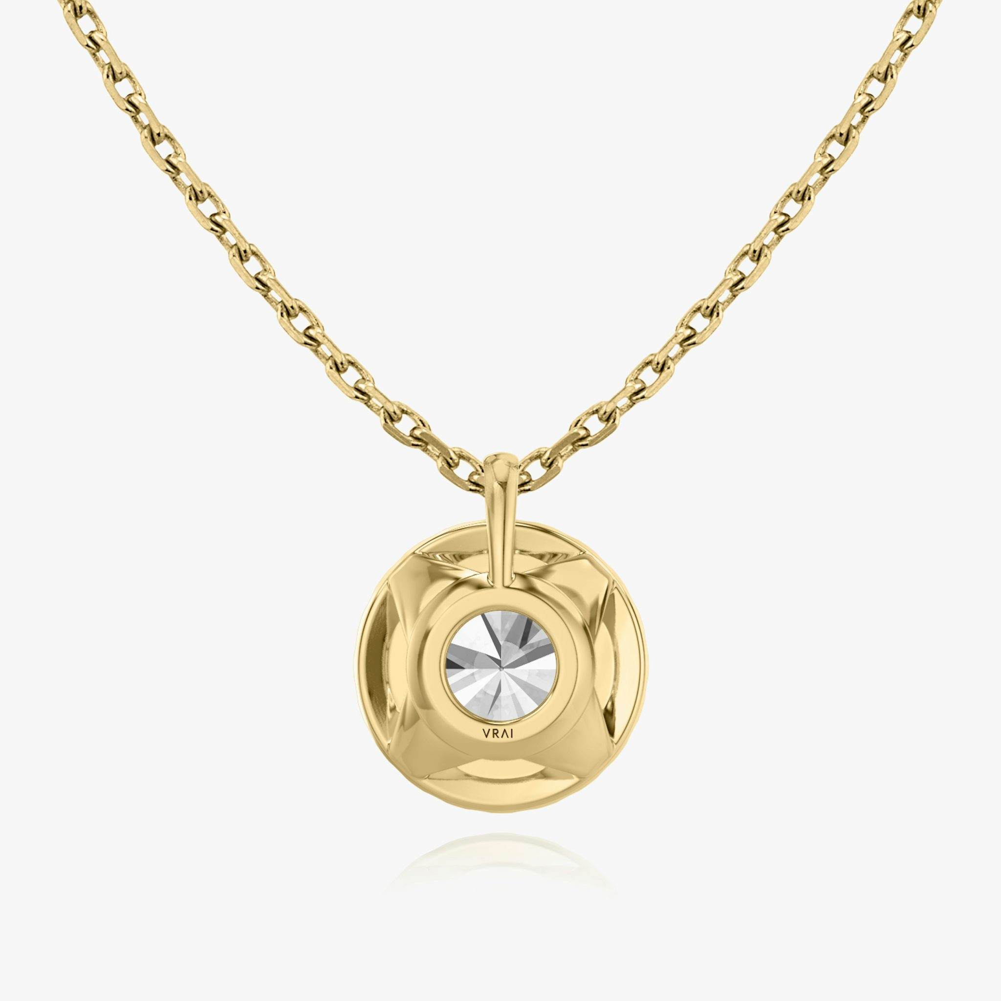 Halo Pendant | Round Brilliant | 14k | Yellow Gold | caratWeight: other