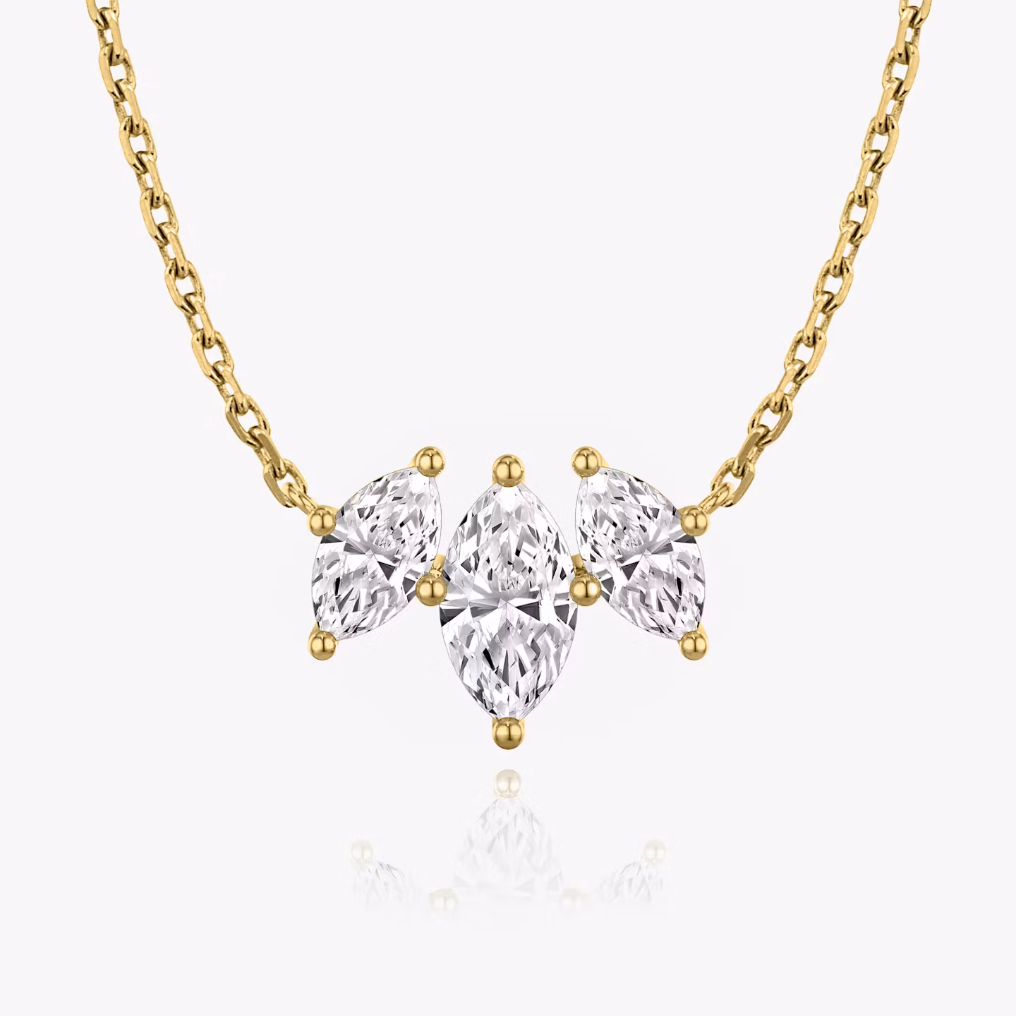 Arc Necklace Marquise | Yellow Gold