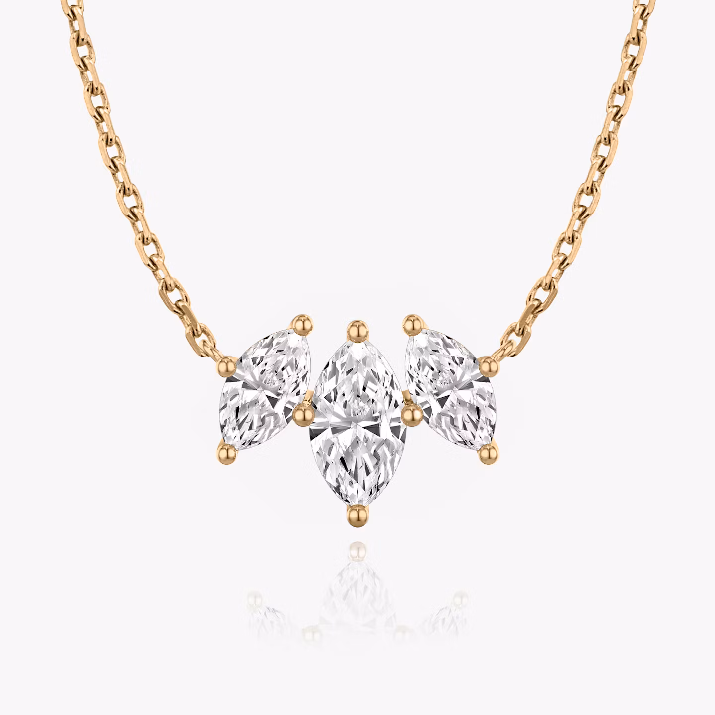 Arc Necklace Marquise | Rose Gold