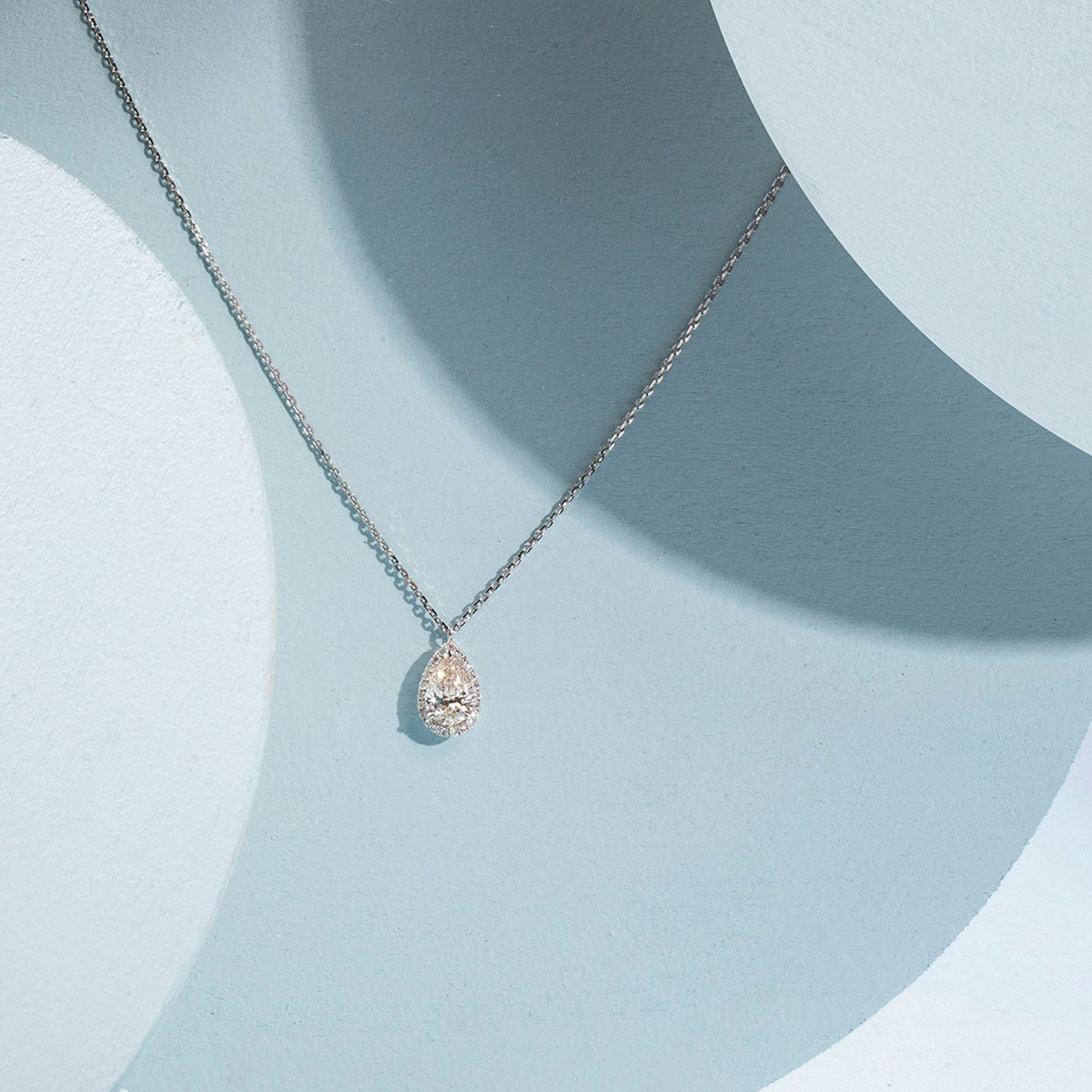 Halo Pendant | Pear | 14k | Rose Gold | caratWeight: 0.25ct