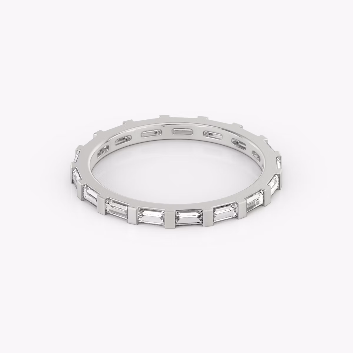 El Anillo Baguette Bar | Baguette | Platino | bandStyle: full