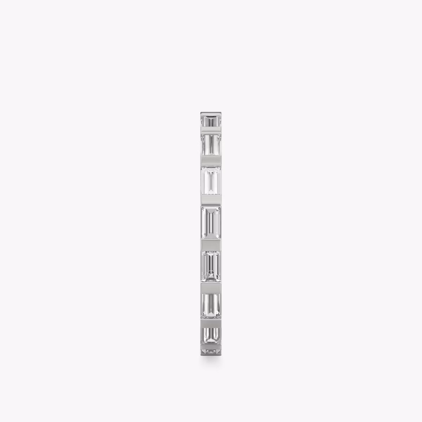 The Baguette Bar Band | Baguette | 18k | White Gold | bandStyle: full