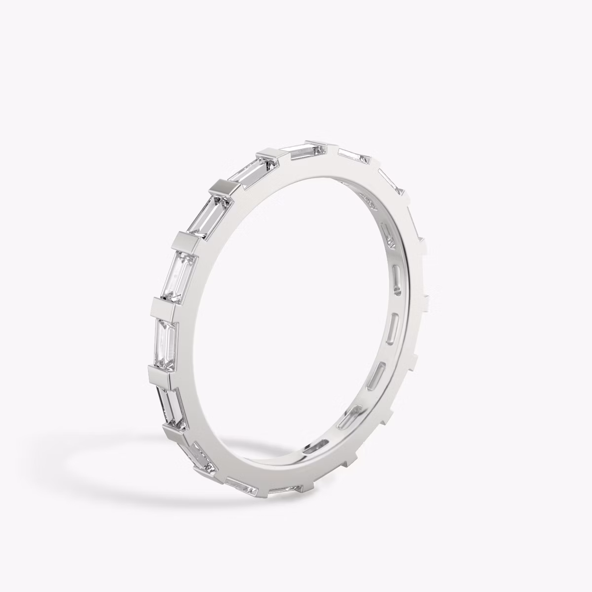 El Anillo Baguette Bar | Baguette | Platino | bandStyle: full