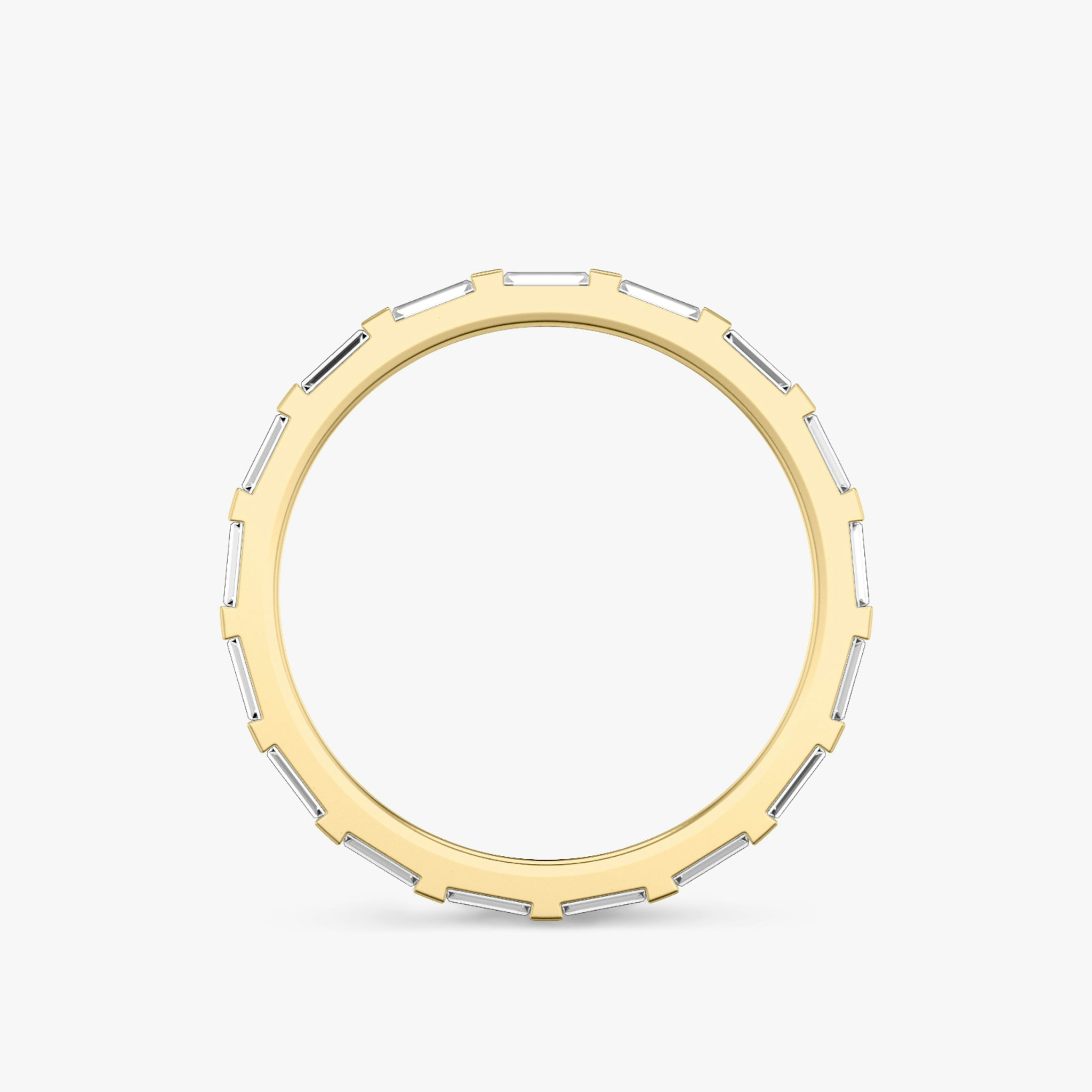 The Baguette Bar Band | Baguette | 18k | Yellow Gold | bandStyle: full