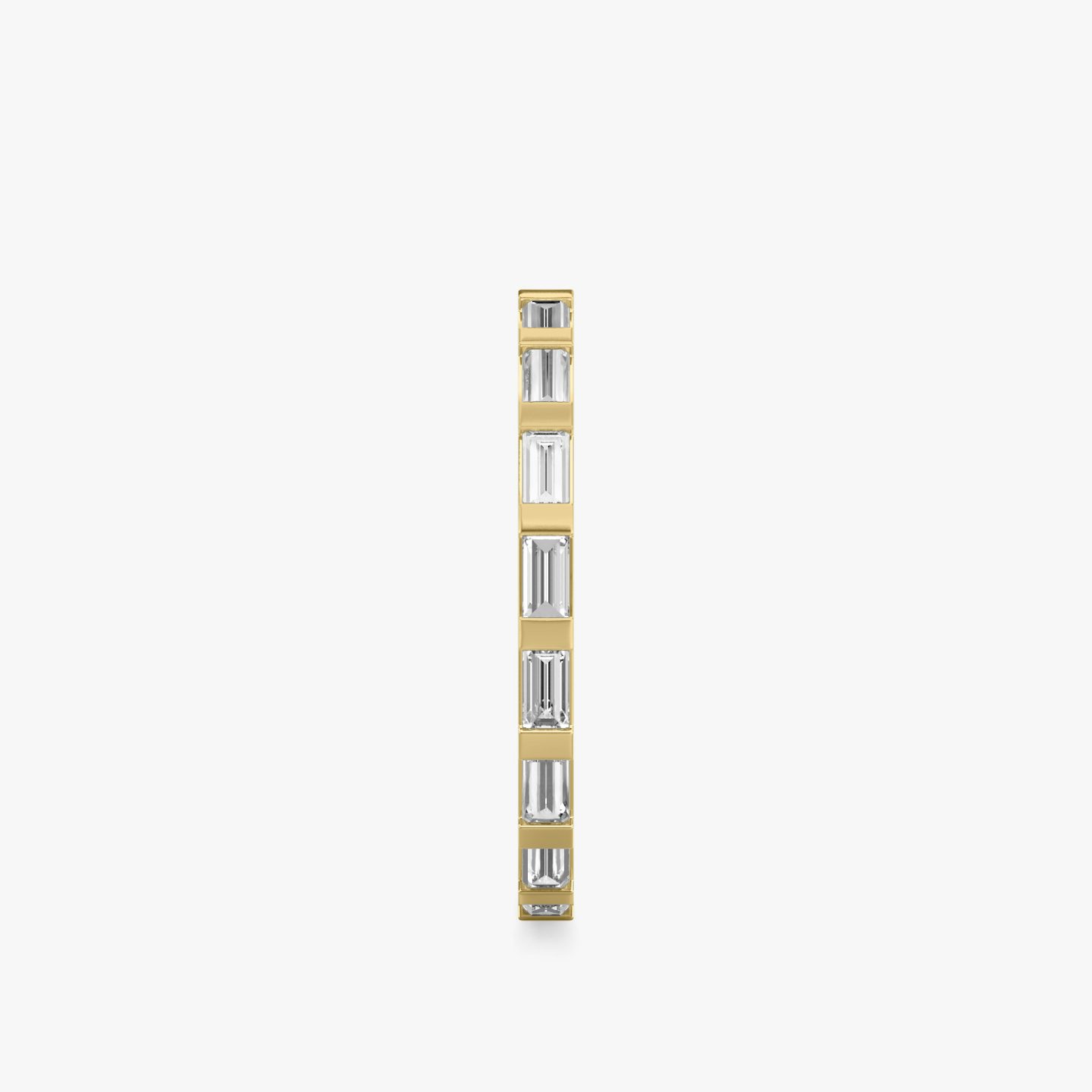 The Baguette Bar Band | Baguette | 18k | Yellow Gold | bandStyle: full