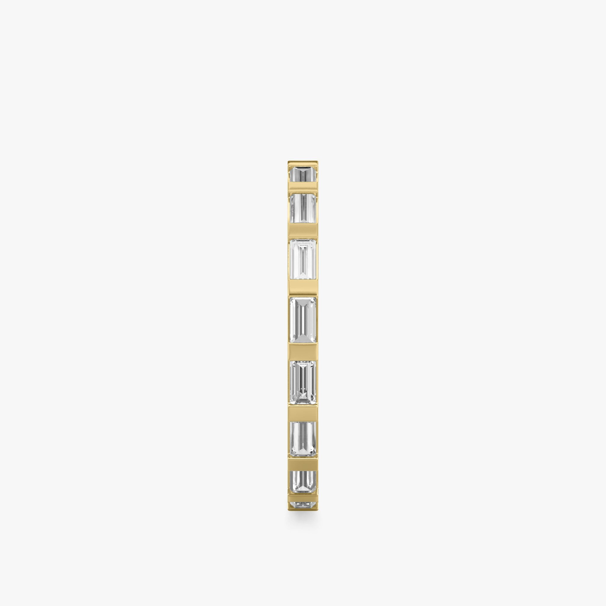 The Baguette Bar Band | Baguette | 18k | Yellow Gold | bandStyle: full