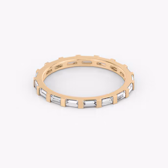 The Baguette Bar Band in rose gold.