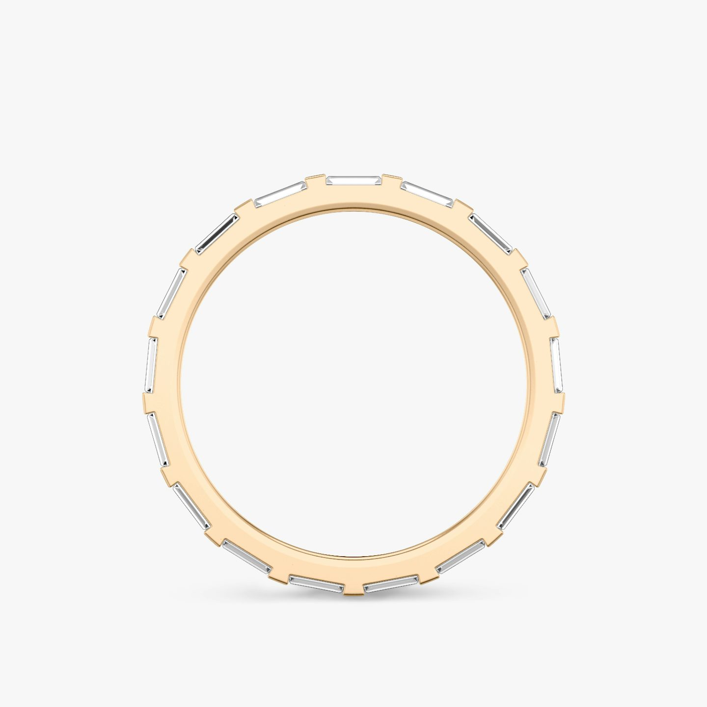 The Baguette Bar Band | Baguette | 14k | Rose Gold | bandStyle: full