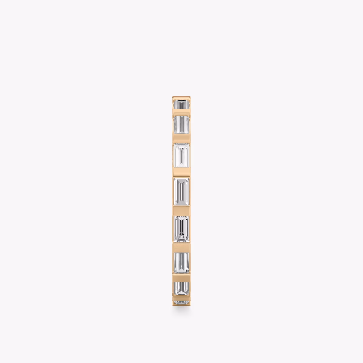 The Baguette Bar Band | Baguette | 14k | Rose Gold | bandStyle: full