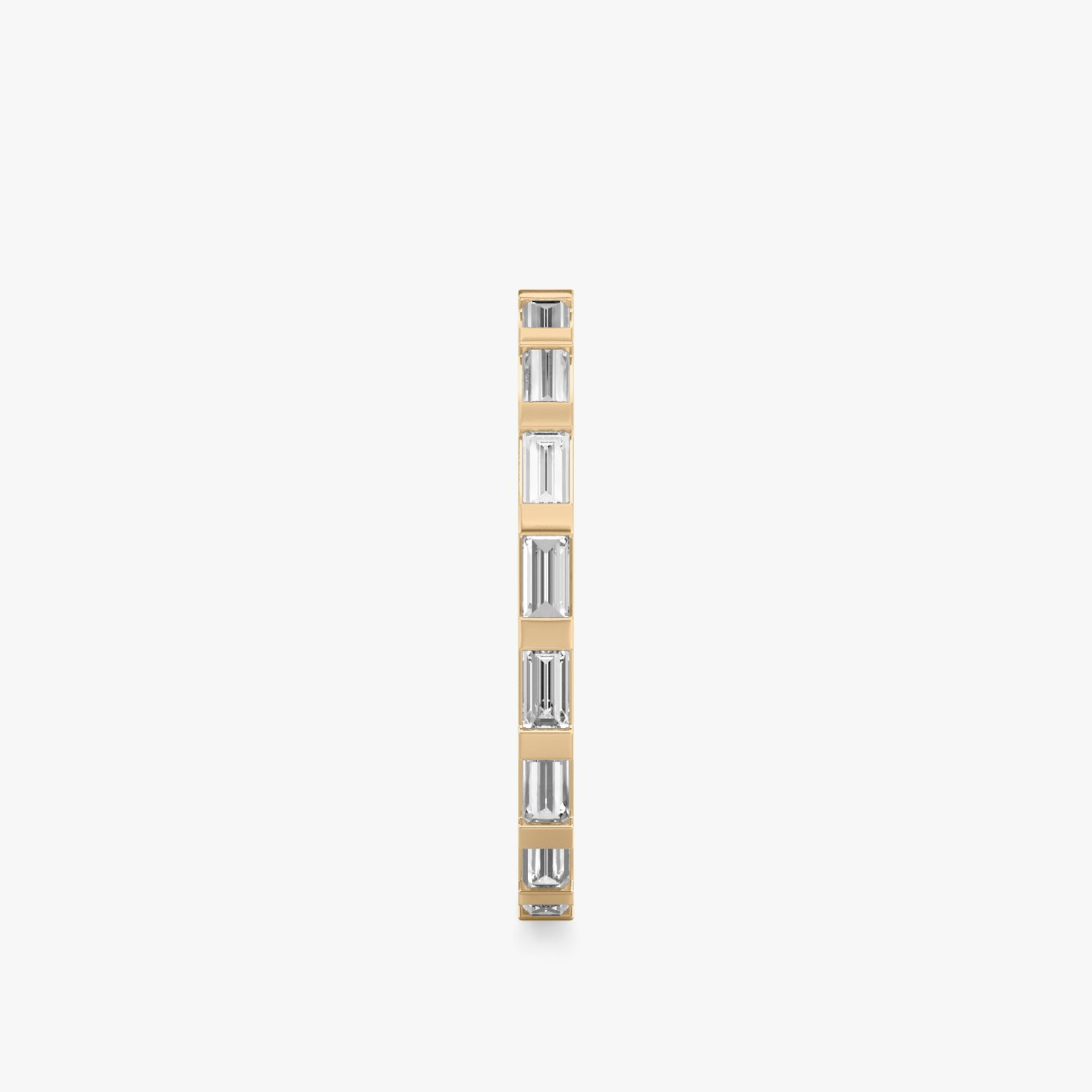 The Baguette Bar Band | Baguette | 14k | Rose Gold | bandStyle: full