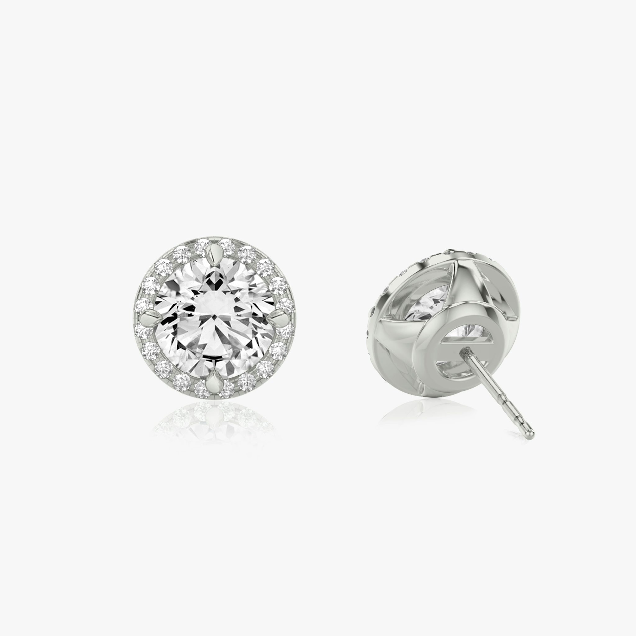 Halo Stud | Round Brilliant | 14k | White Gold | caratWeight: 0.25ct