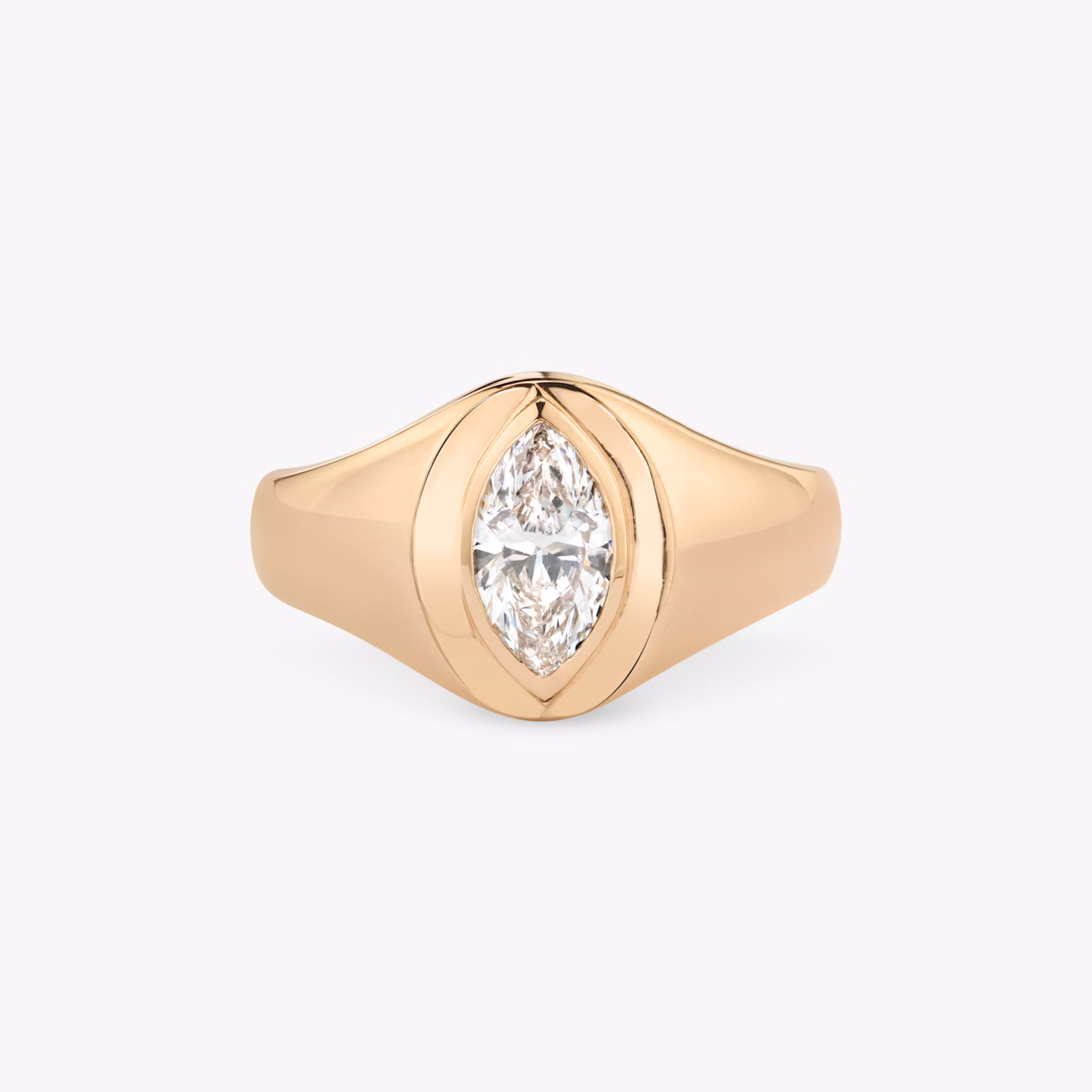 VRAI Signet Ring | Marquise | 14k | Rose Gold