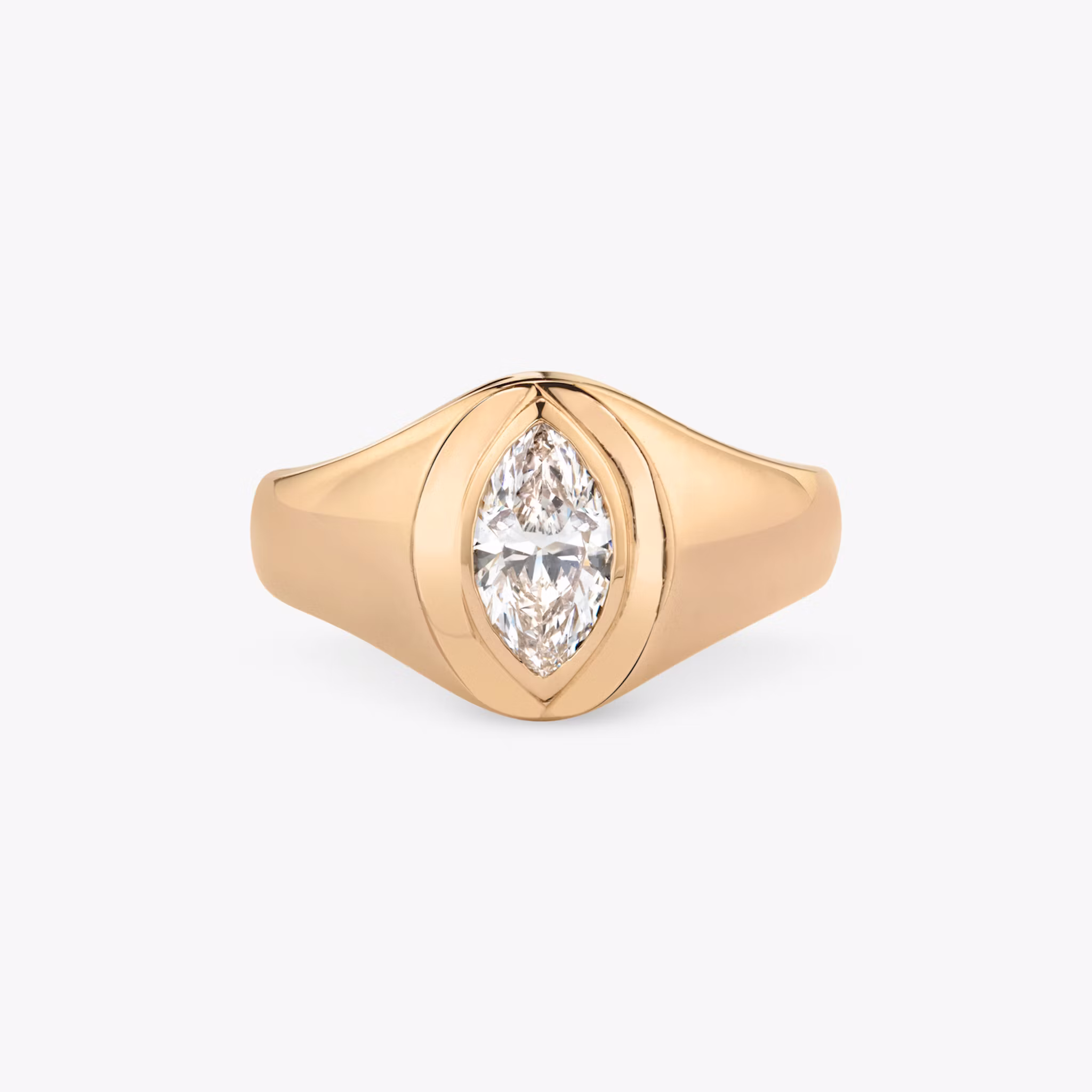VRAI Signet Ring Marquise | Rose Gold