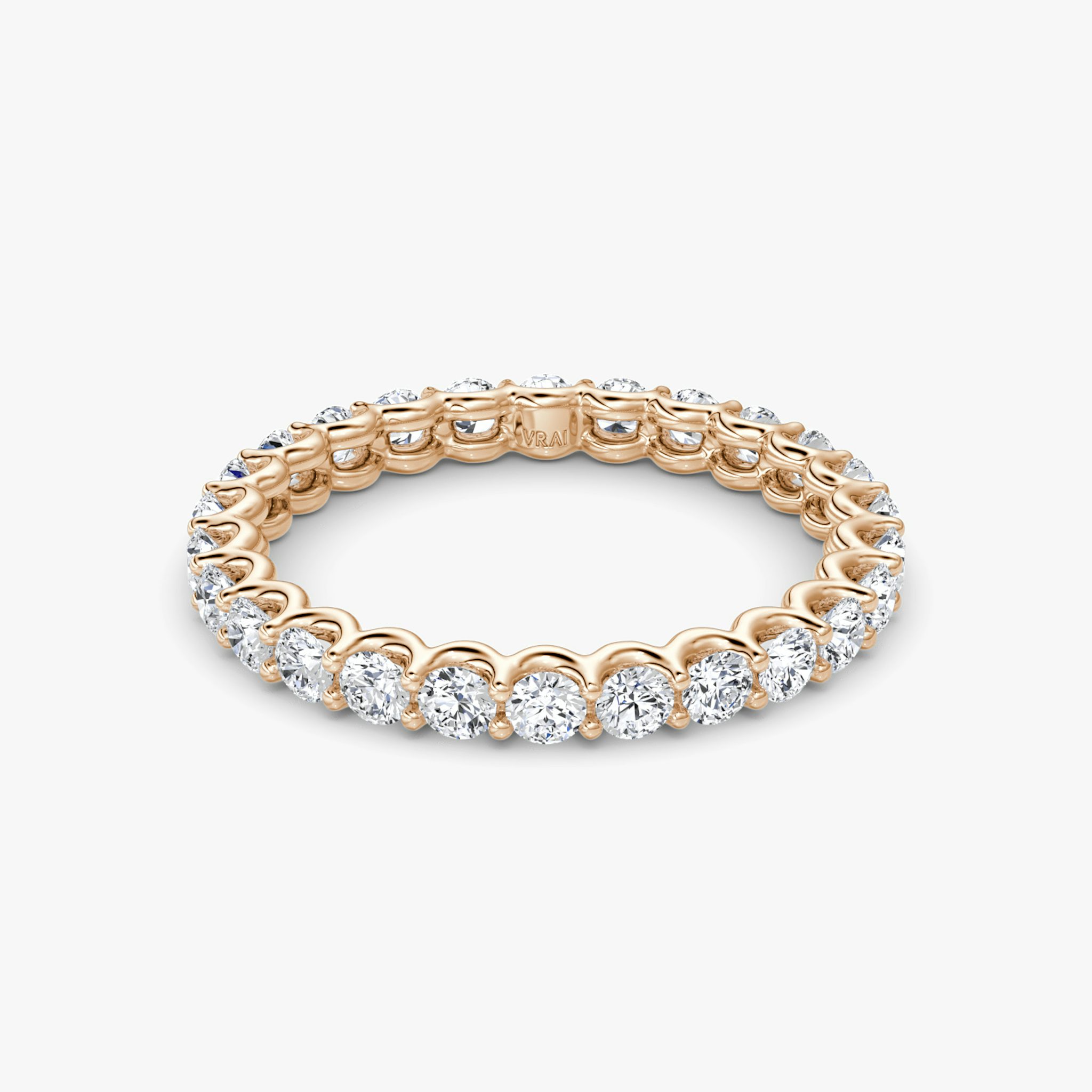 The Eternity Band | Round Brilliant | 14k | Rose Gold | bandStyle: full | caratWeight: 1.0ct