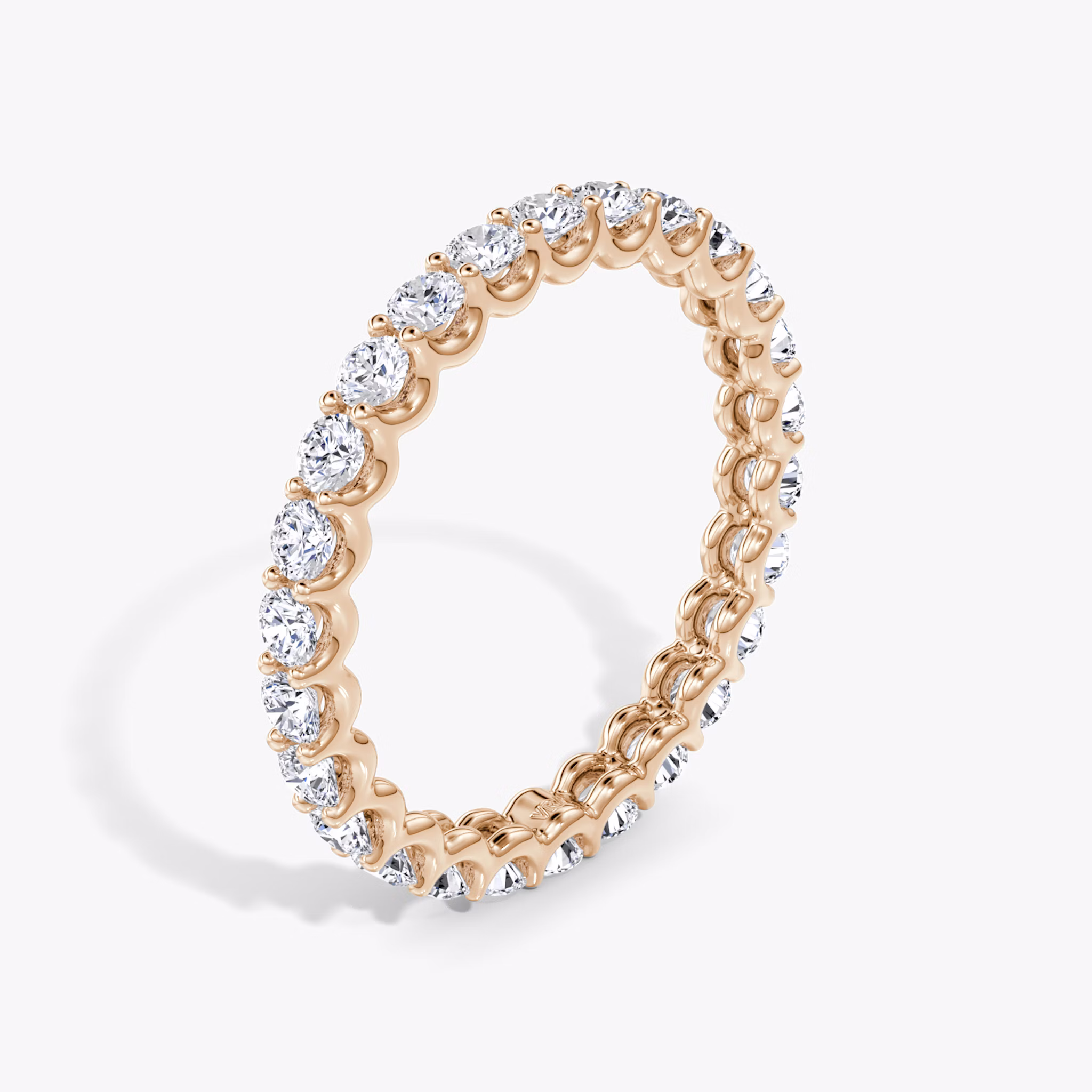 The Eternity Band | Round Brilliant | 14k | Rose Gold | bandStyle: full | caratWeight: 1.0ct