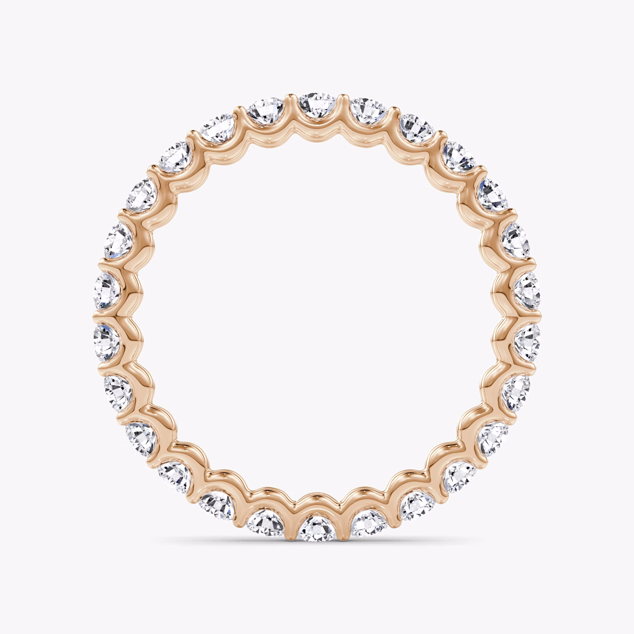 The Eternity Band | Round Brilliant | 14k | Rose Gold | bandStyle: full | caratWeight: 1.0ct